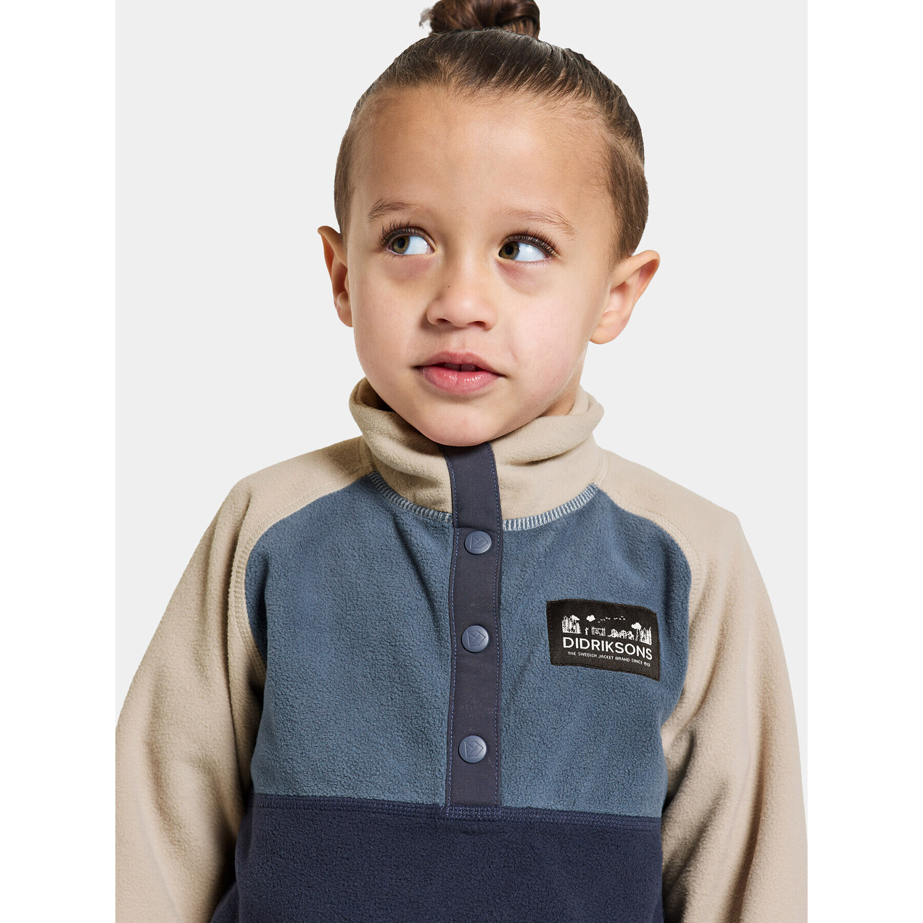 Didriksons Mikina Monte Kids Half Butt 505008 Tmavomodrá Regular Fit - Pepit.cz