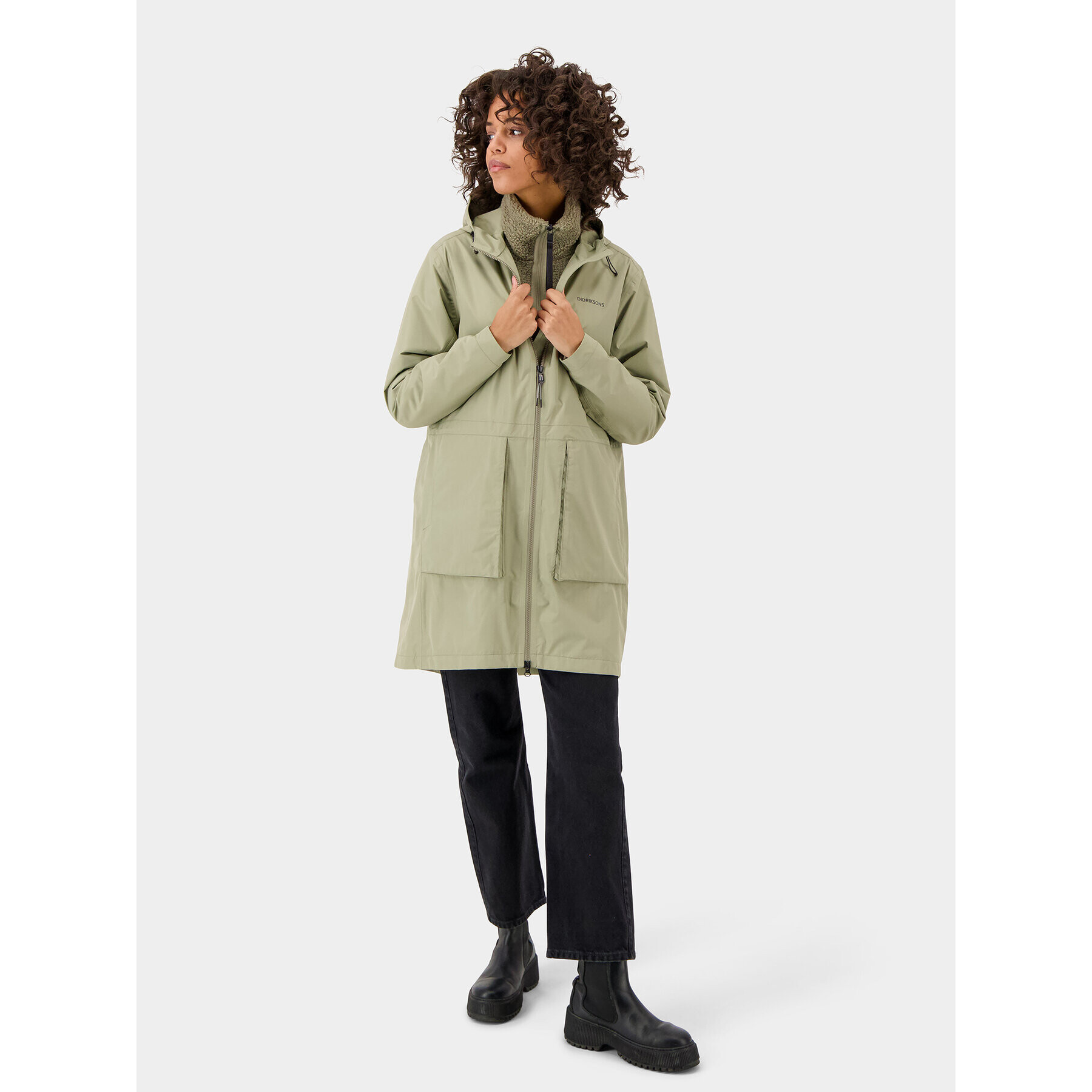 Didriksons Parka Bella 504648 Zelená Regular Fit - Pepit.cz