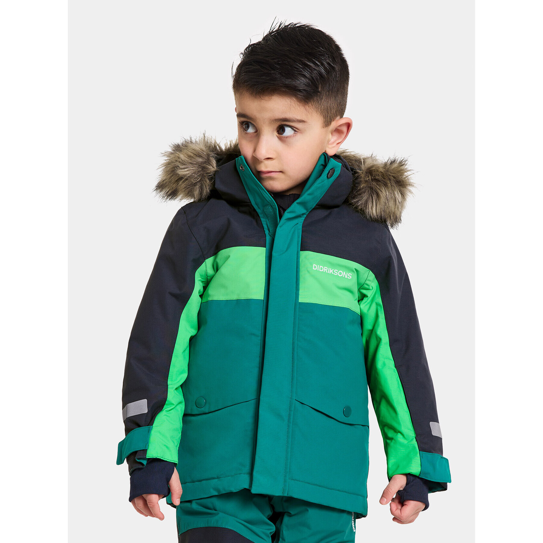 Didriksons Parka Bjärven Kids Parka 2 504898 Zelená - Pepit.cz