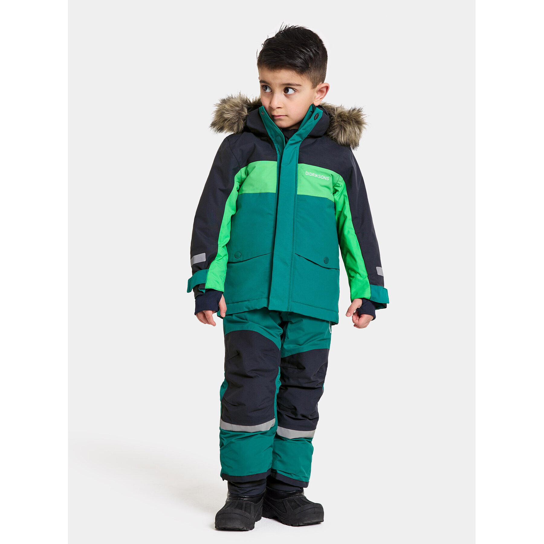 Didriksons Parka Bjärven Kids Parka 2 504898 Zelená - Pepit.cz