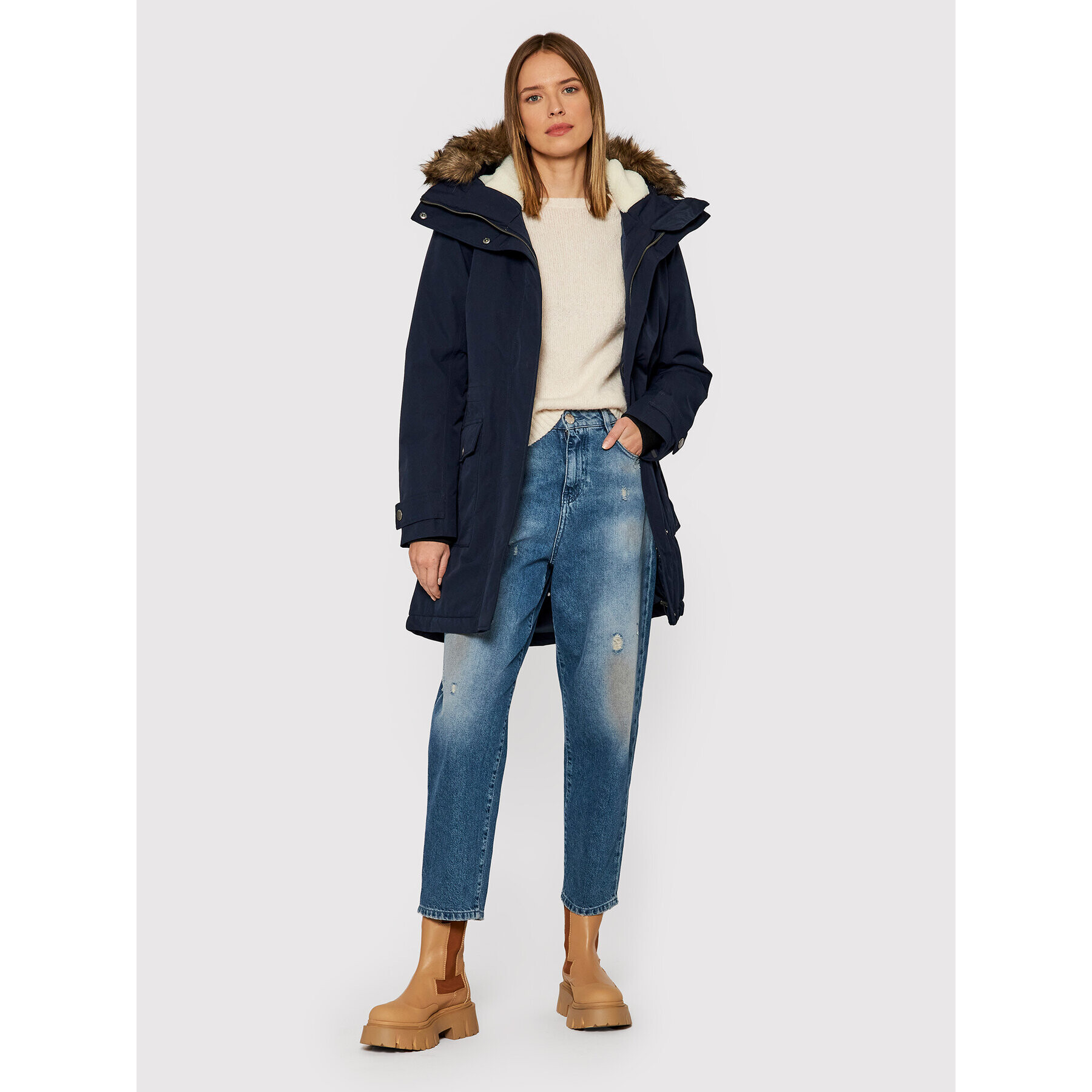 Didriksons Parka Ellen 503870 Tmavomodrá Regular Fit - Pepit.cz