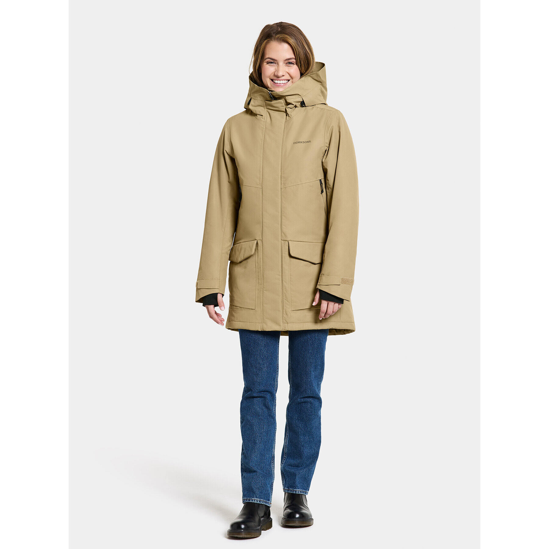 Didriksons Parka Frida Wns Parka 7 504815 Béžová Regular Fit - Pepit.cz