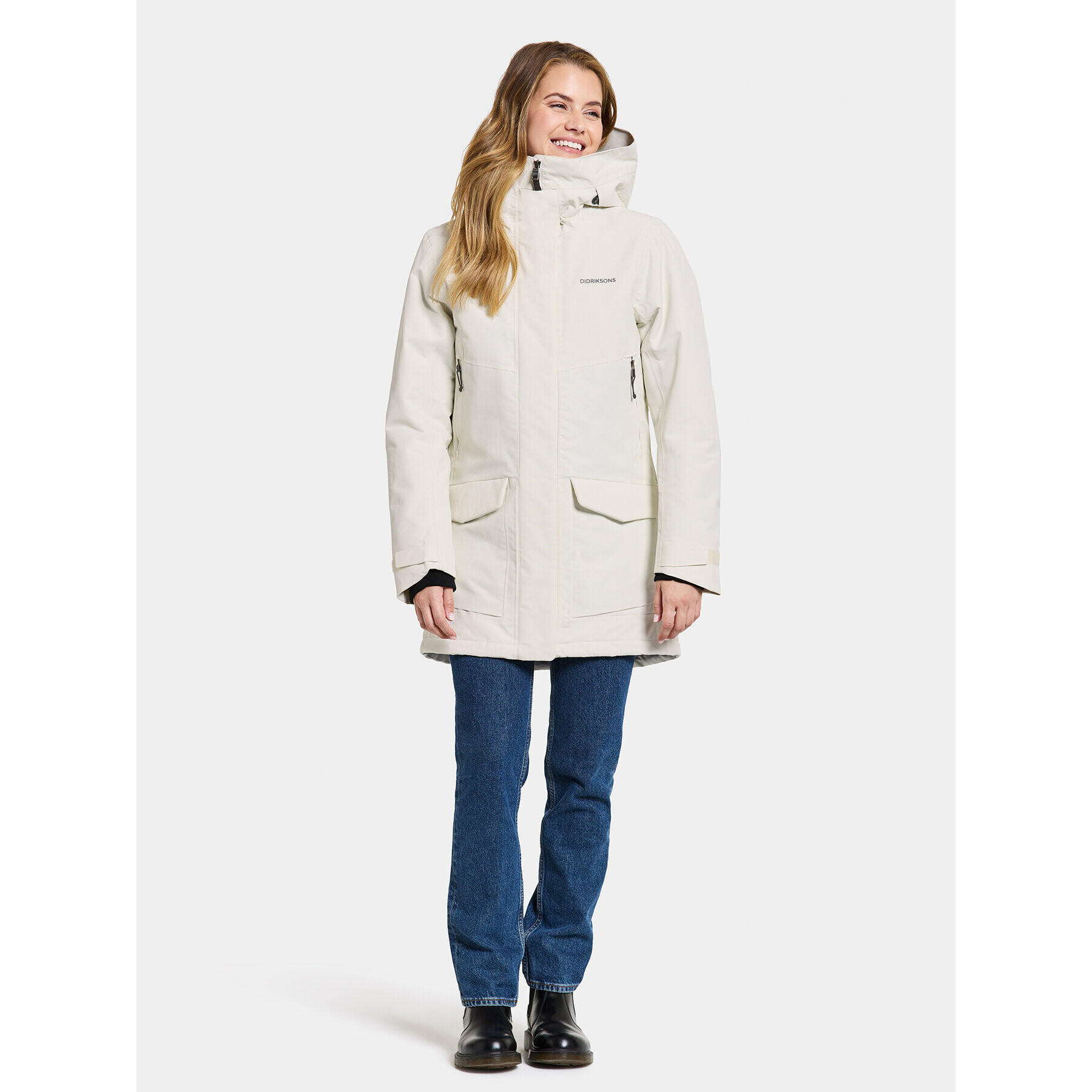 Didriksons Parka Frida Wns Parka 7 504815 Bílá Regular Fit - Pepit.cz