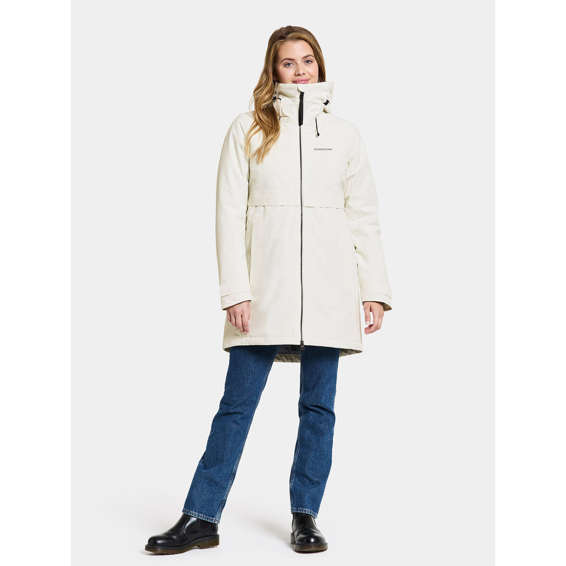 Didriksons Parka Helle Wns Parka 5 504301 Bílá Regular Fit - Pepit.cz