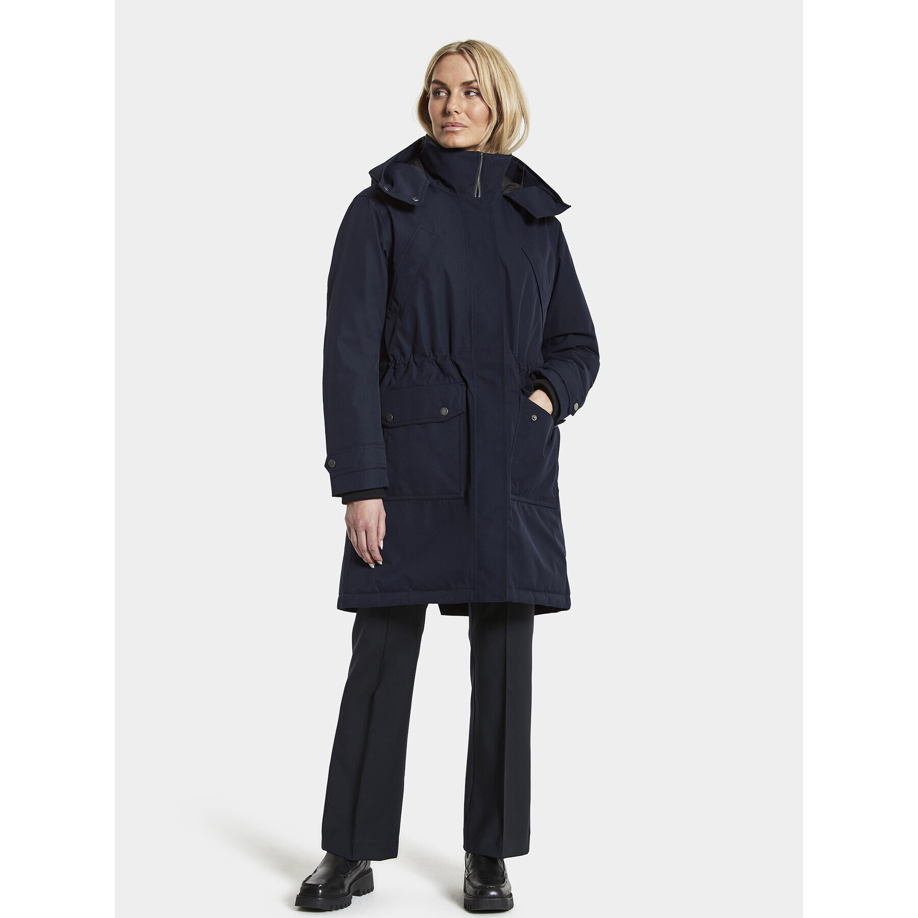 Didriksons Parka Lene 504261 Tmavomodrá Relaxed Fit - Pepit.cz