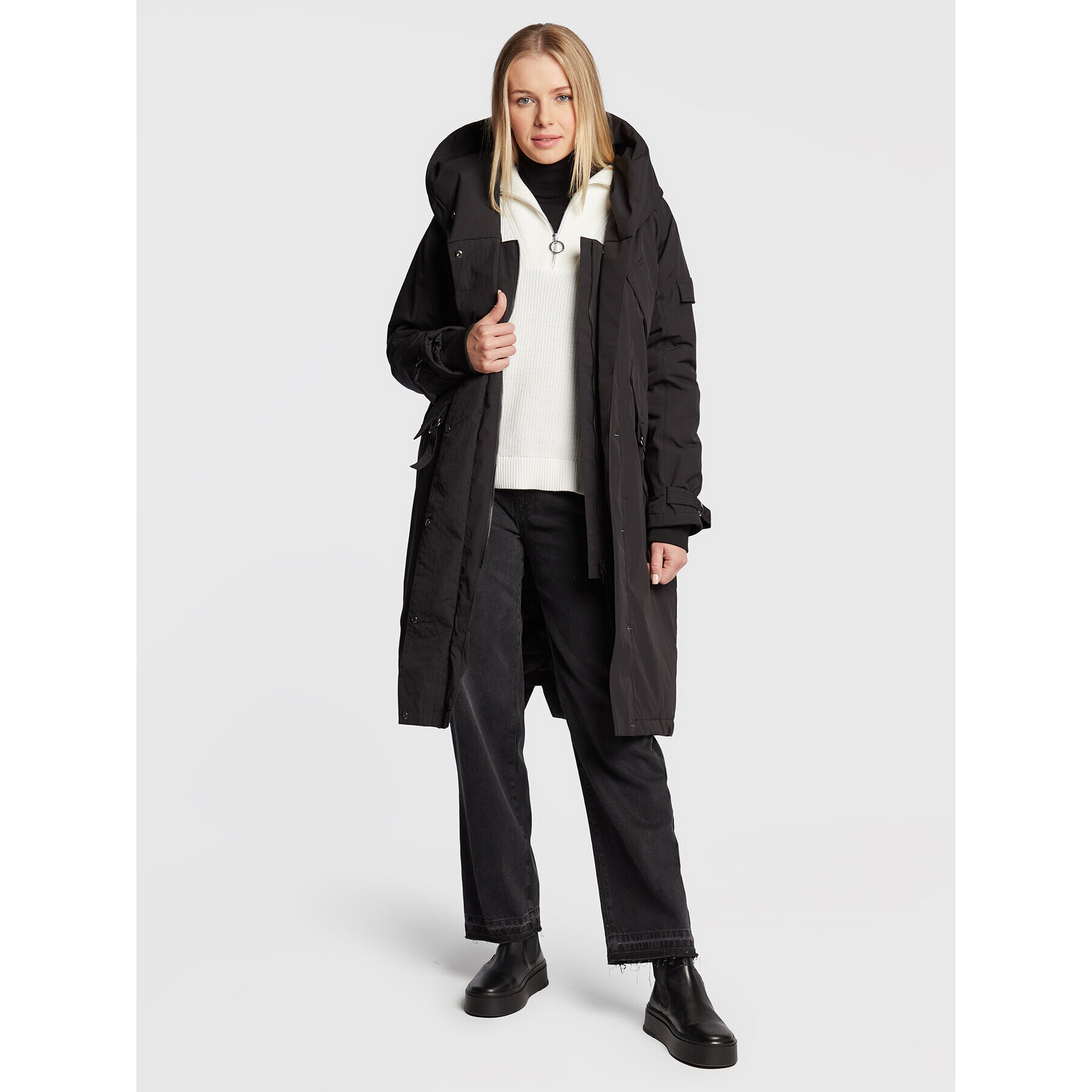 Didriksons Parka Li 504490 Černá Relaxed Fit - Pepit.cz