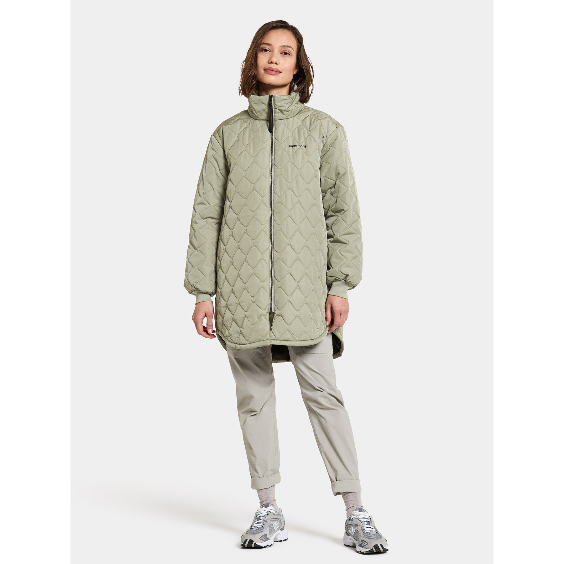 Didriksons Zimní bunda Gabbi Wns Parka 505048 Zelená Regular Fit - Pepit.cz