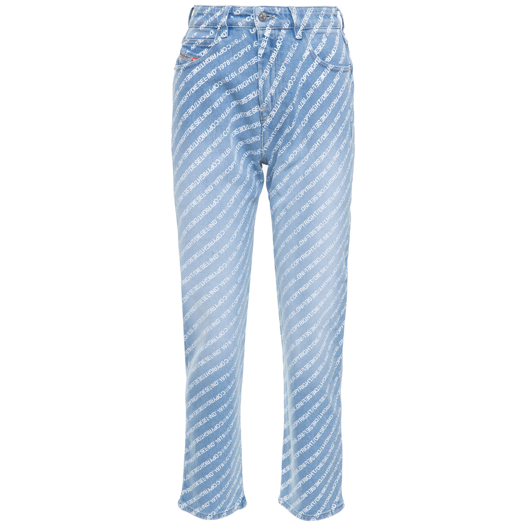 Diesel Jeansy D-Eiselle 00SH9G 009AU Modrá Straight Fit - Pepit.cz