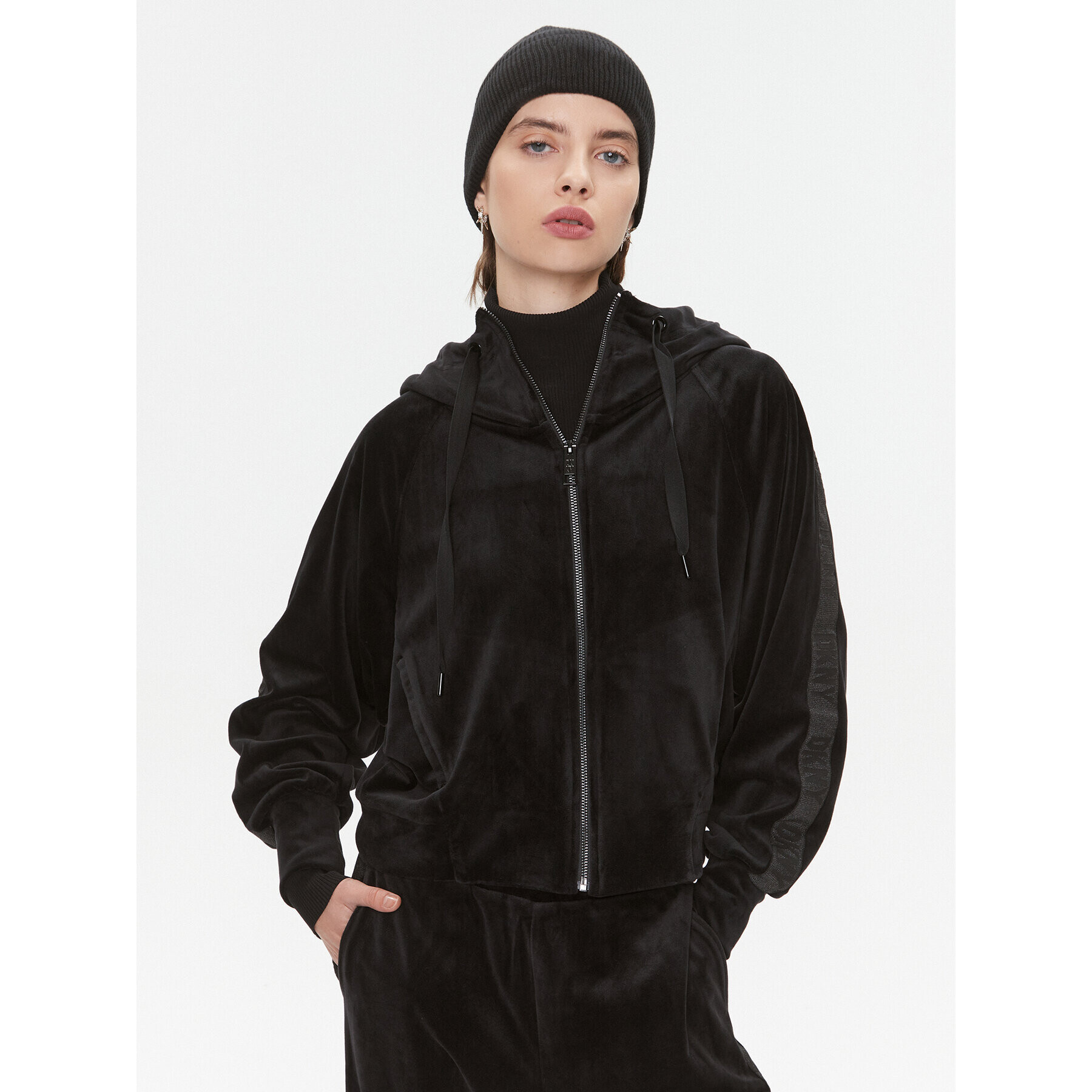 DKNY Bunda pro přechodné období P3ME6SIX Černá Regular Fit - Pepit.cz