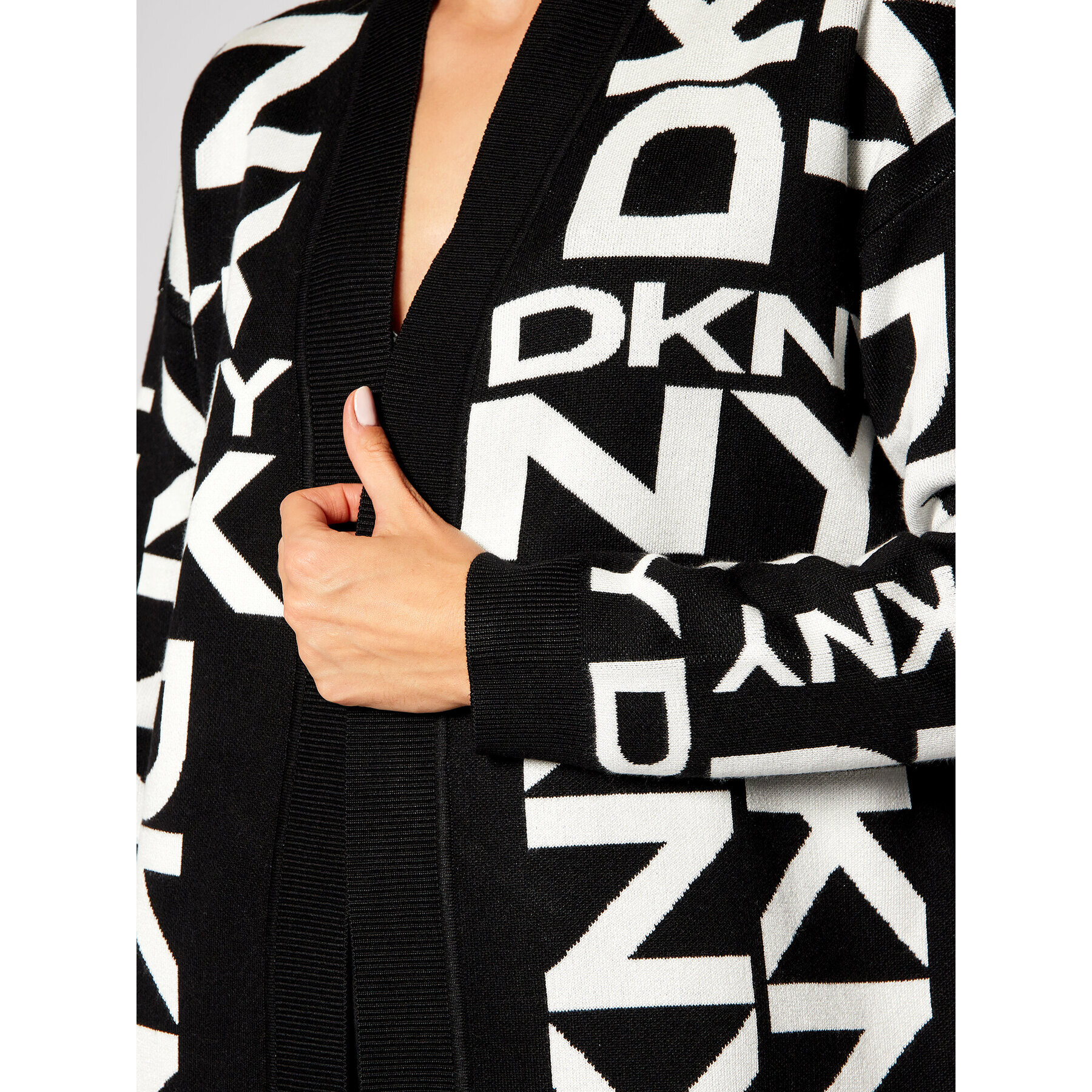 DKNY Kardigan P0MSU435 Černá Regular Fit - Pepit.cz