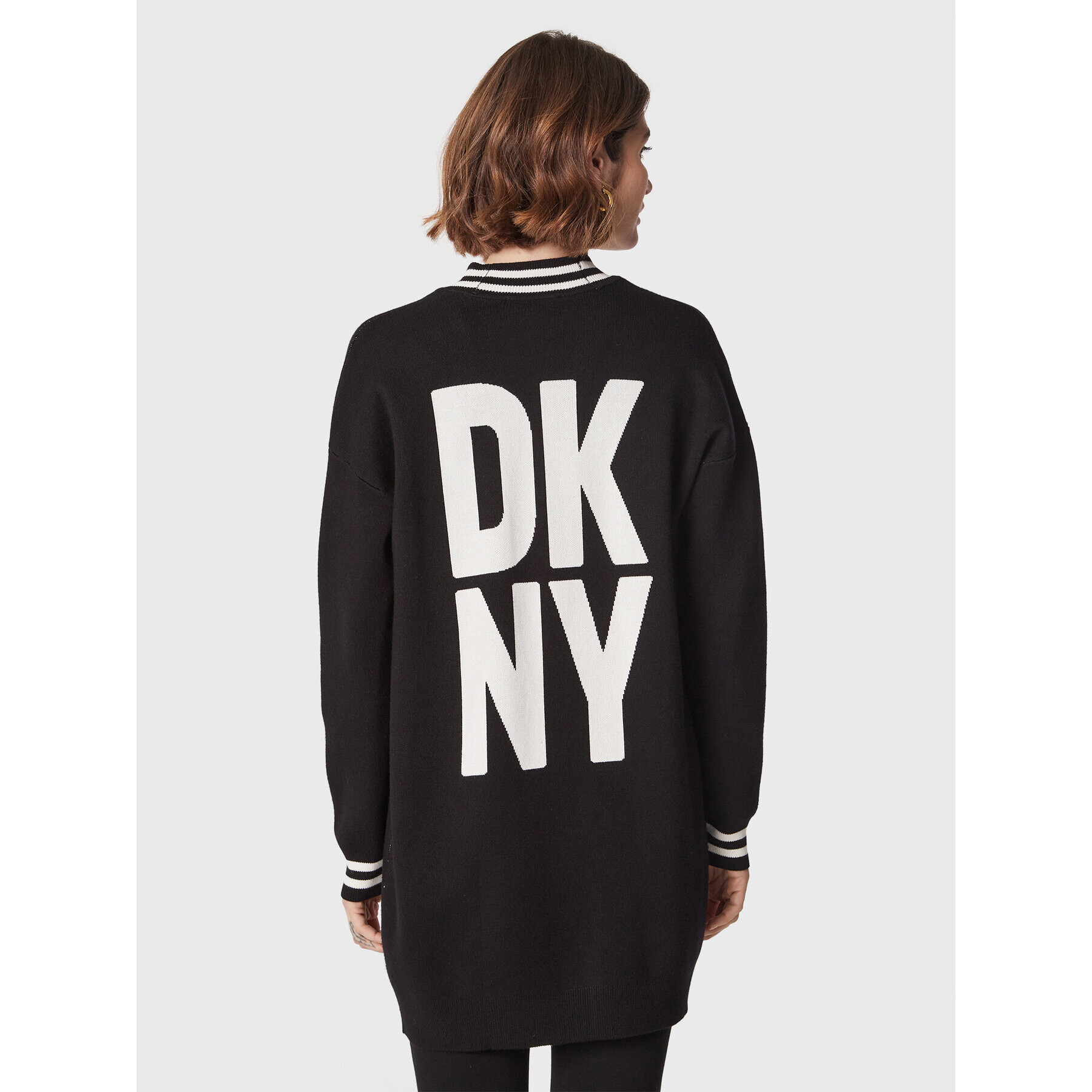 DKNY Kardigan P2MXY435 Černá Regular Fit - Pepit.cz