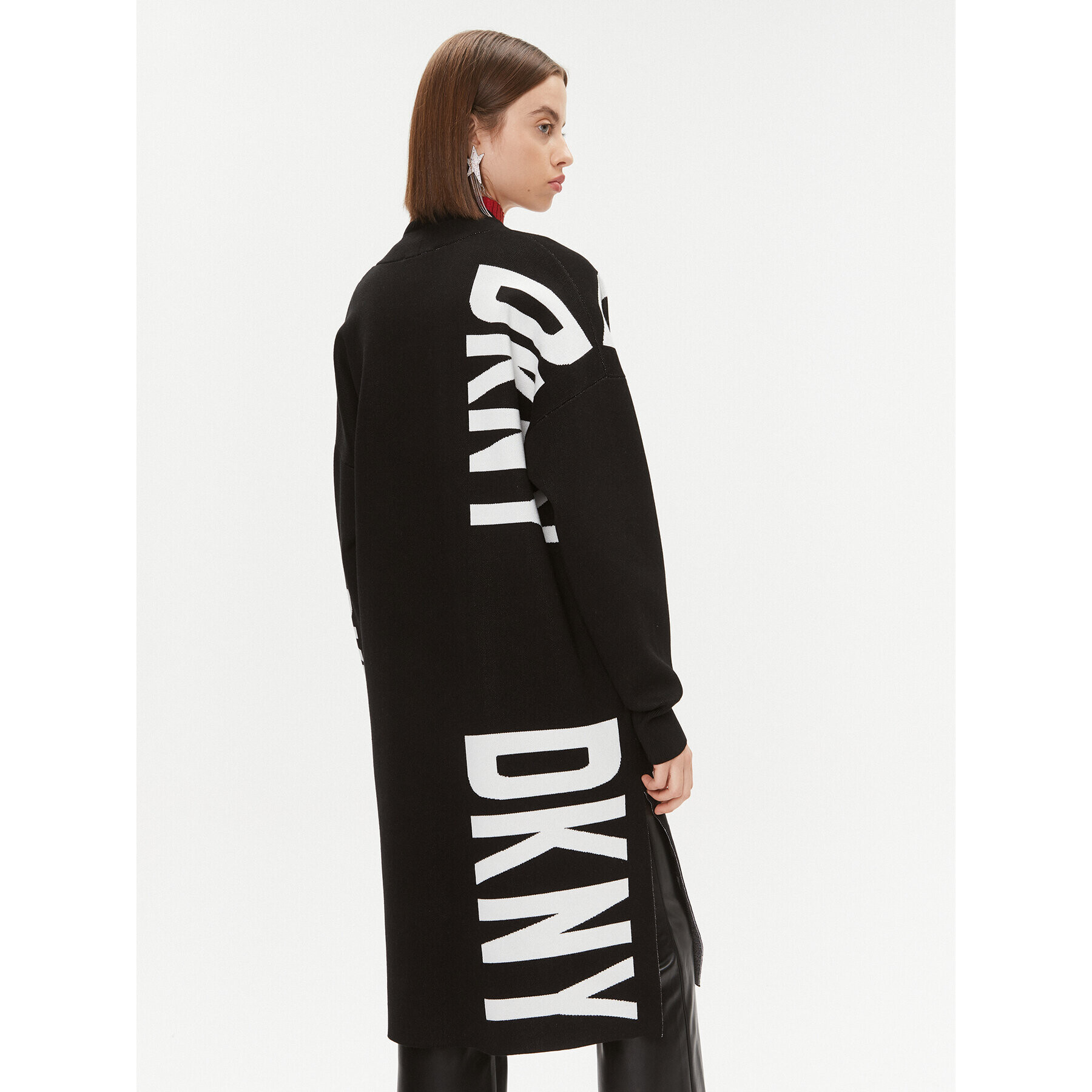 DKNY Kardigan P3MXAJ95 Černá Regular Fit - Pepit.cz