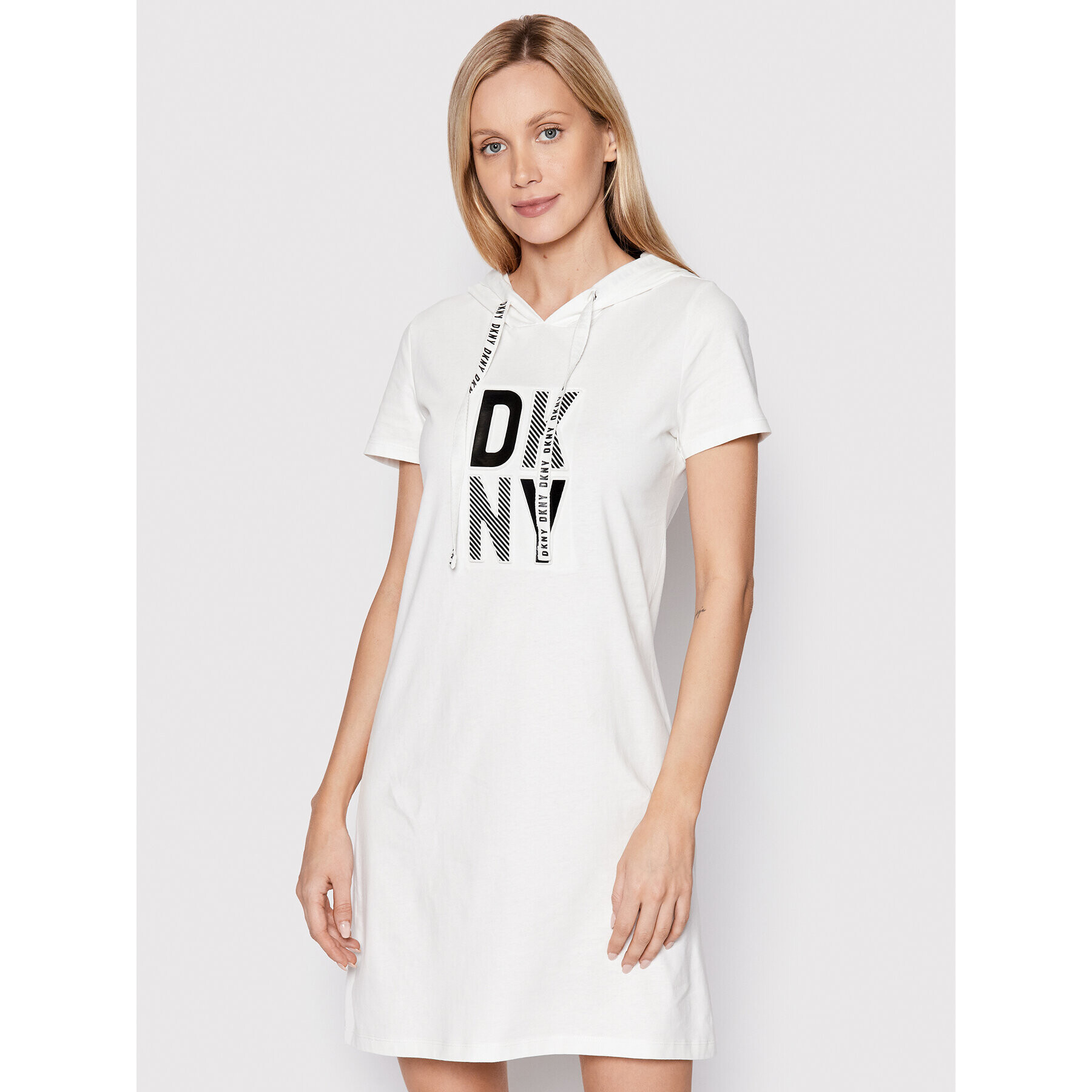 DKNY Každodenní šaty DD2A3218 Bílá Regular Fit - Pepit.cz