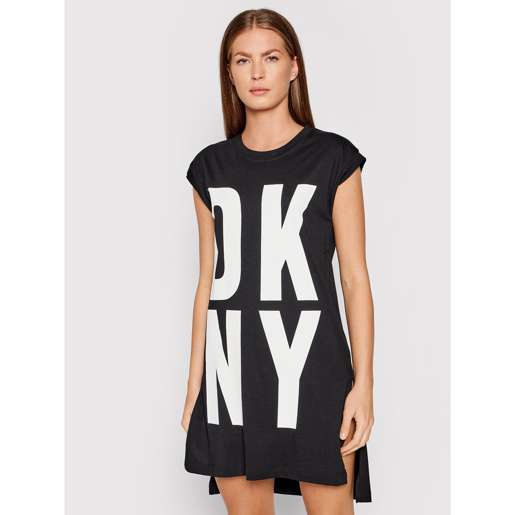 DKNY Každodenní šaty P02HRB2M Černá Relaxed Fit - Pepit.cz