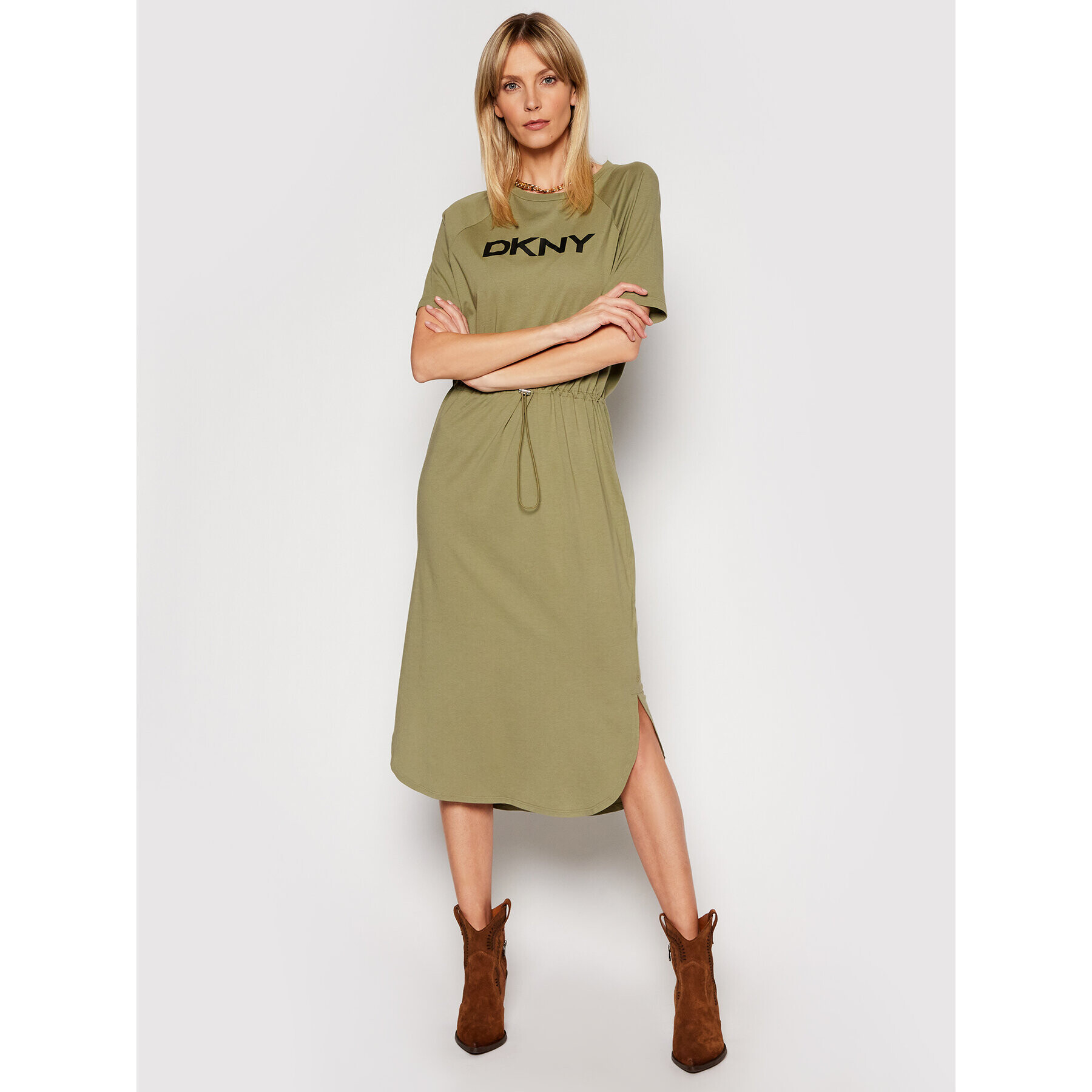 DKNY Každodenní šaty P1BD7EGQ Zelená Regular Fit - Pepit.cz