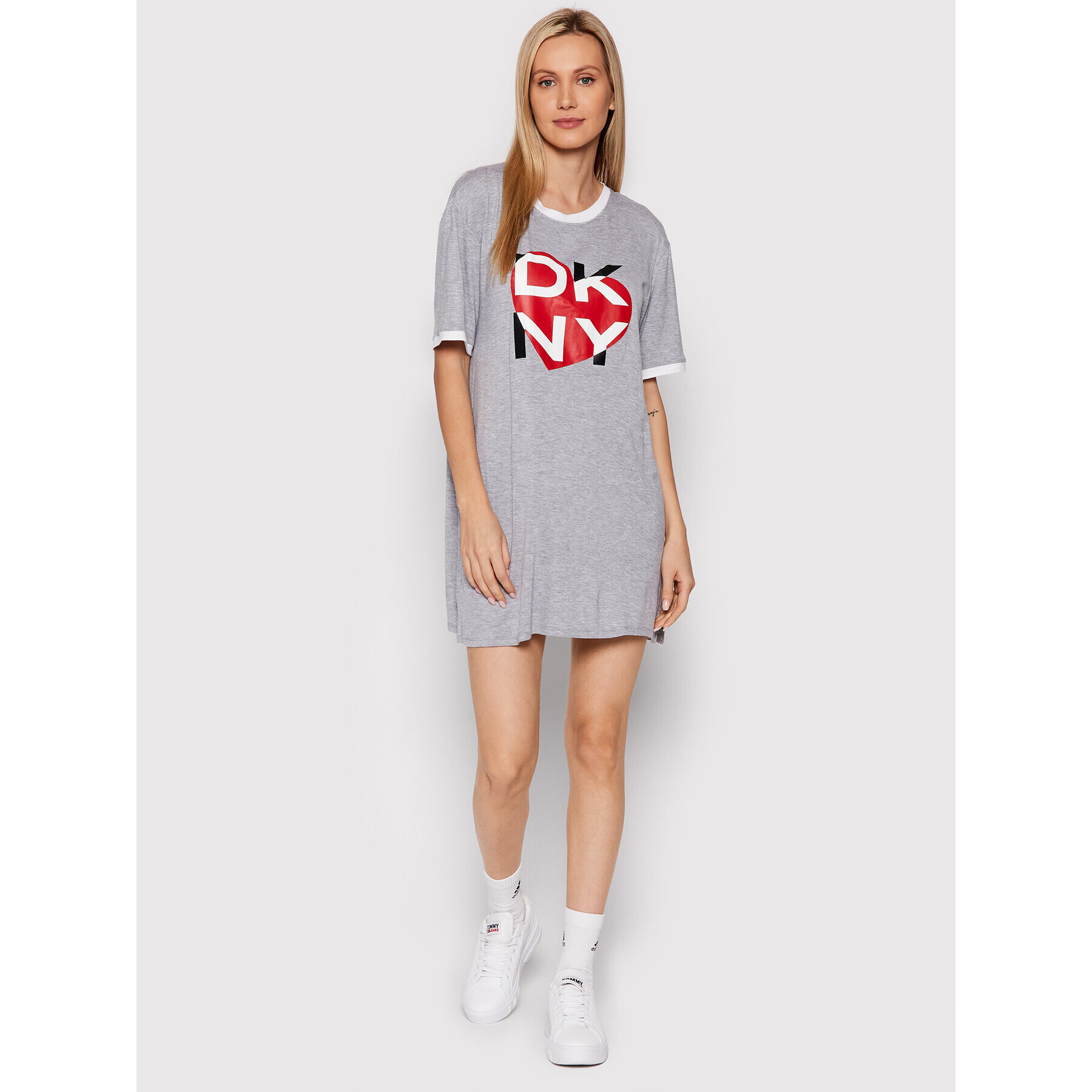 DKNY Každodenní šaty YI2322448 Šedá Regular Fit - Pepit.cz