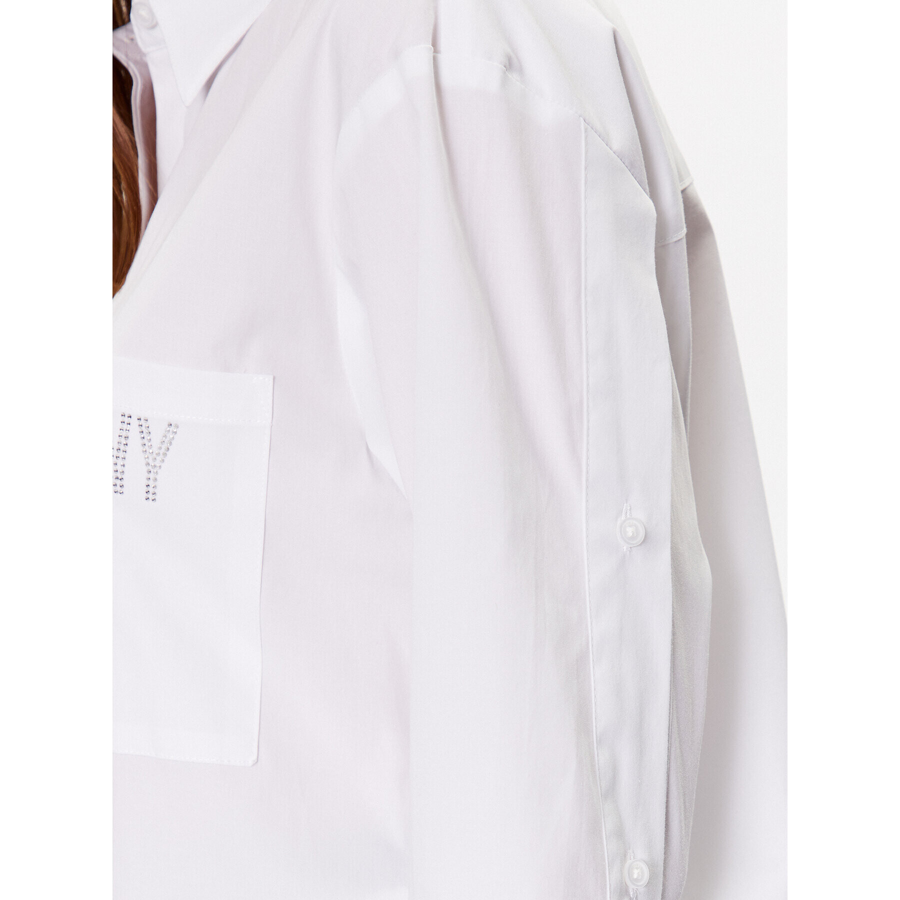 DKNY Košile P31M0RY2 Bílá Oversize - Pepit.cz