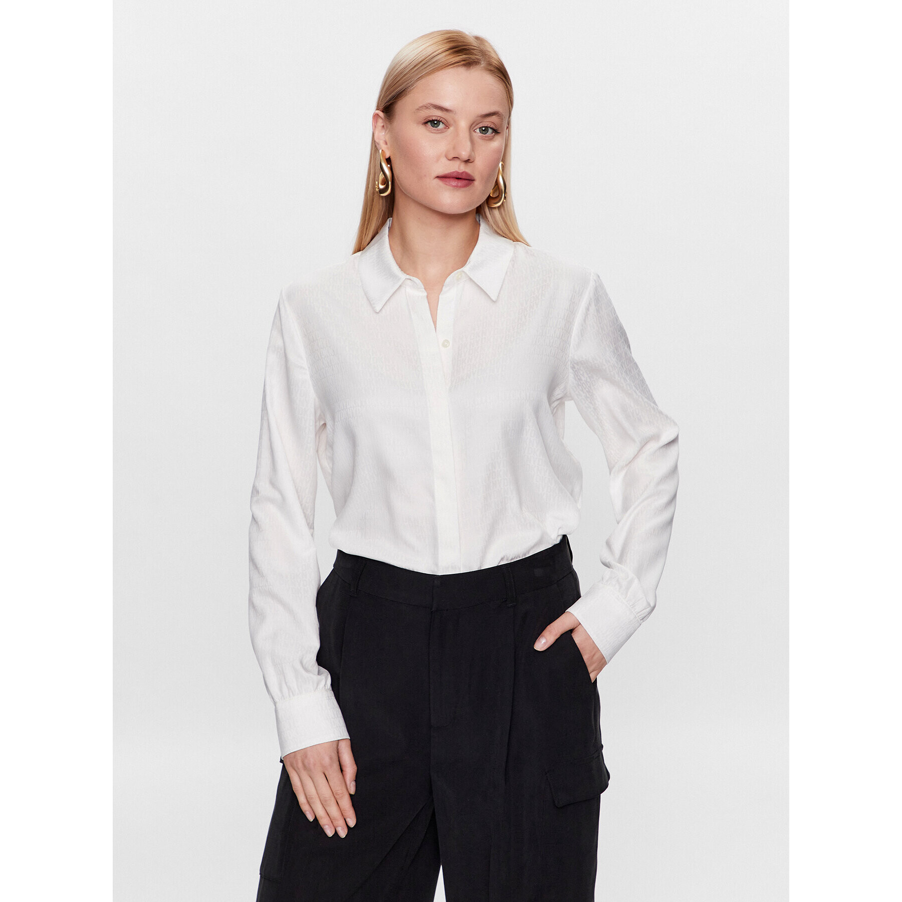 DKNY Košile P31MKODV Écru Regular Fit - Pepit.cz