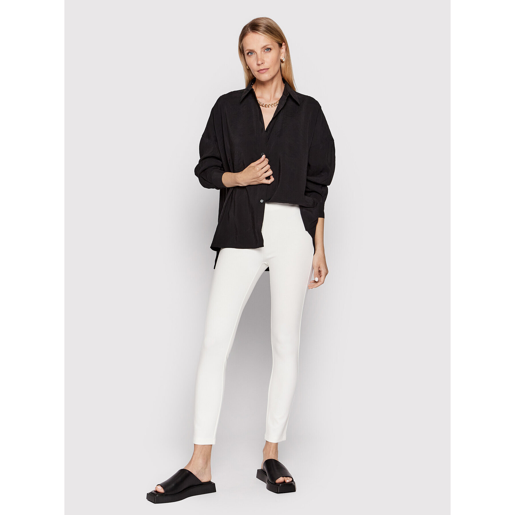 DKNY Legíny P0RK8CMD Bílá Slim Fit - Pepit.cz