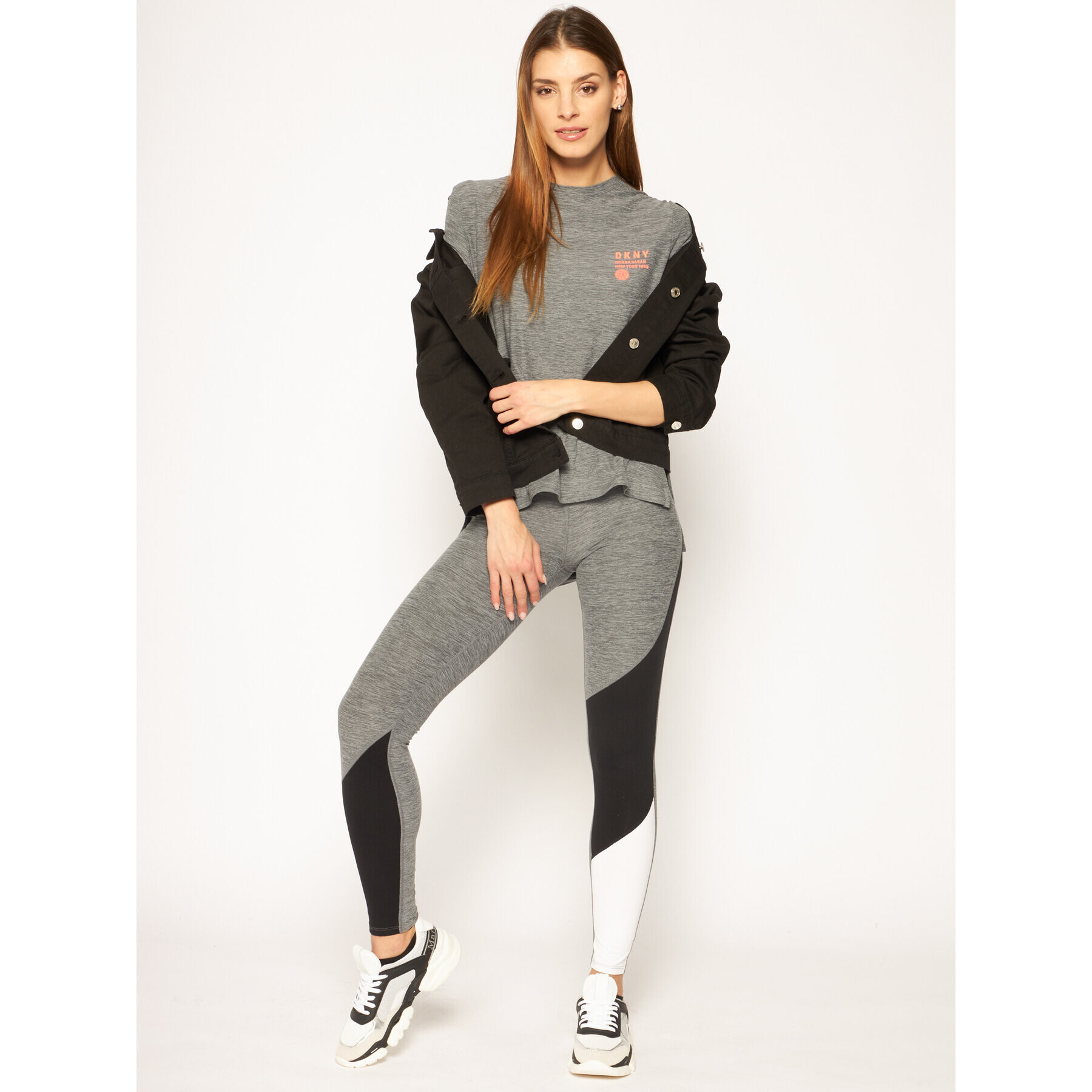 DKNY Legíny YI3722401 Šedá Slim Fit - Pepit.cz