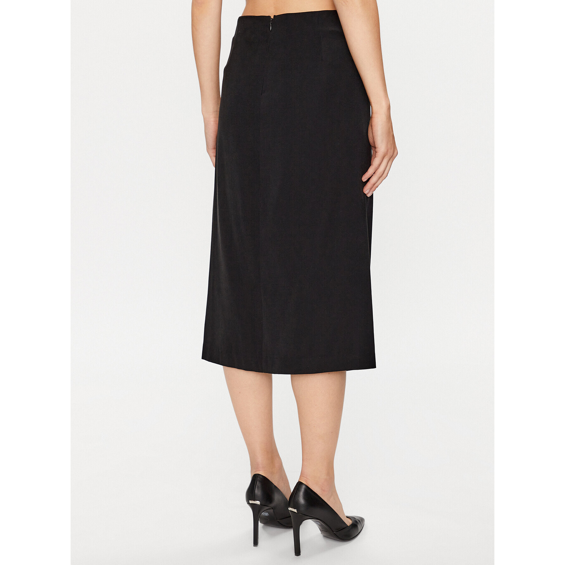 DKNY Midi sukně P3EN8R02 Černá Regular Fit - Pepit.cz