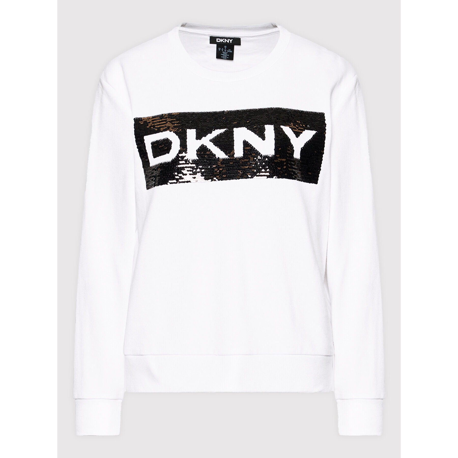 DKNY Mikina P1MPEB2R Bílá Regular Fit - Pepit.cz