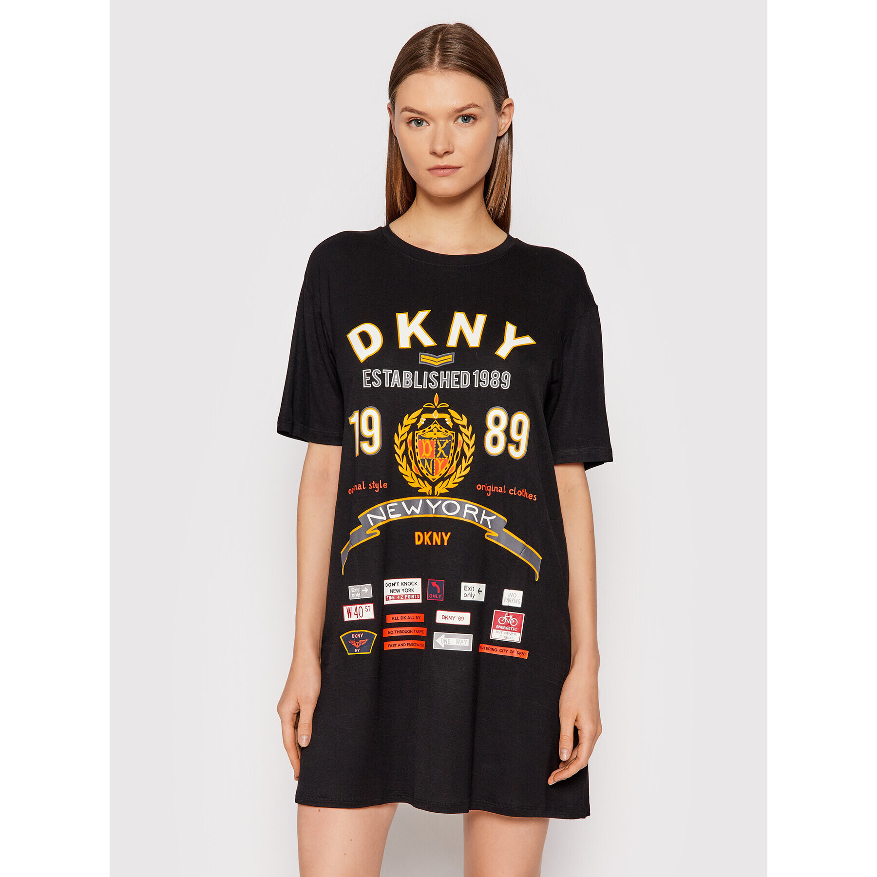 DKNY Noční košile YI2322486 Černá - Pepit.cz