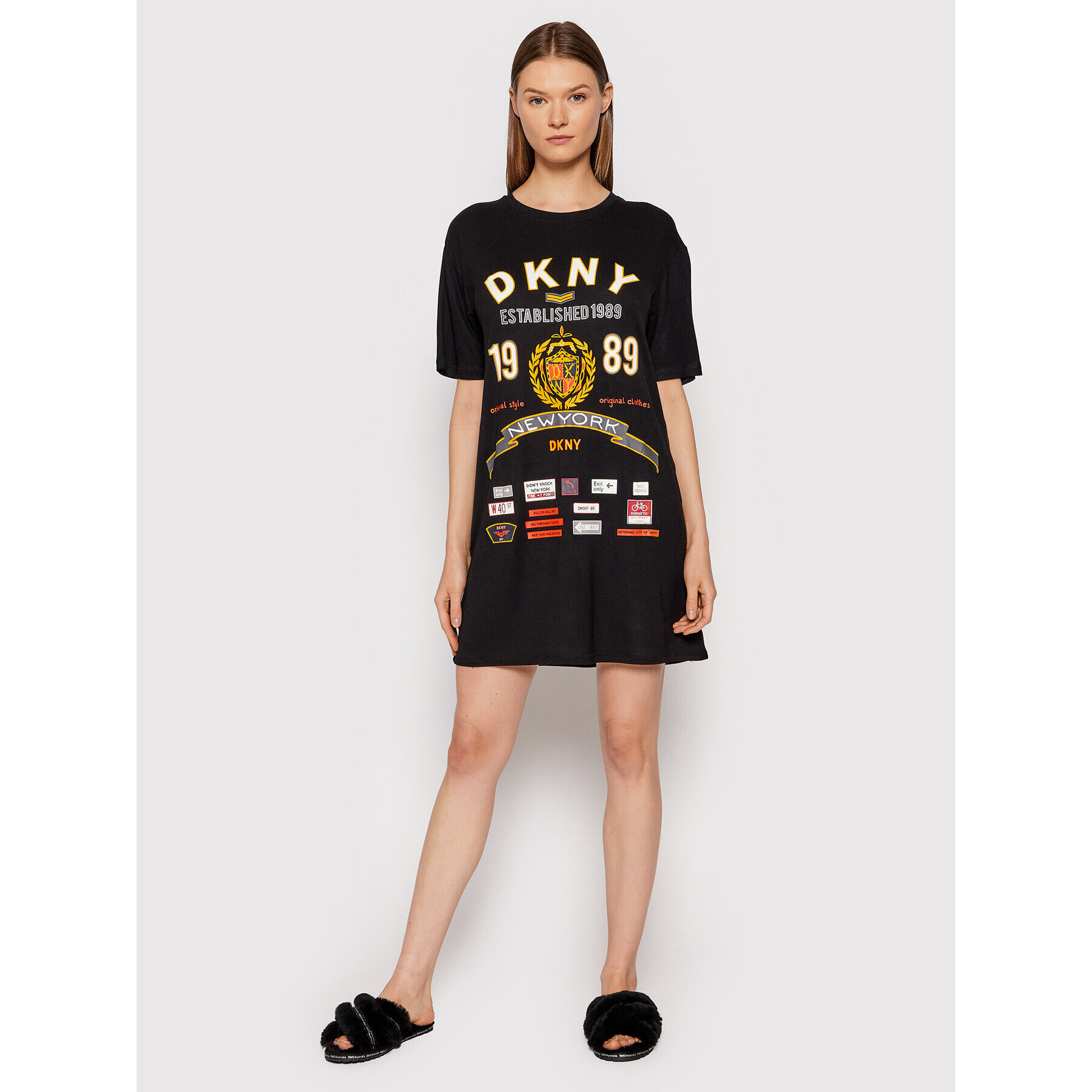 DKNY Noční košile YI2322486 Černá - Pepit.cz