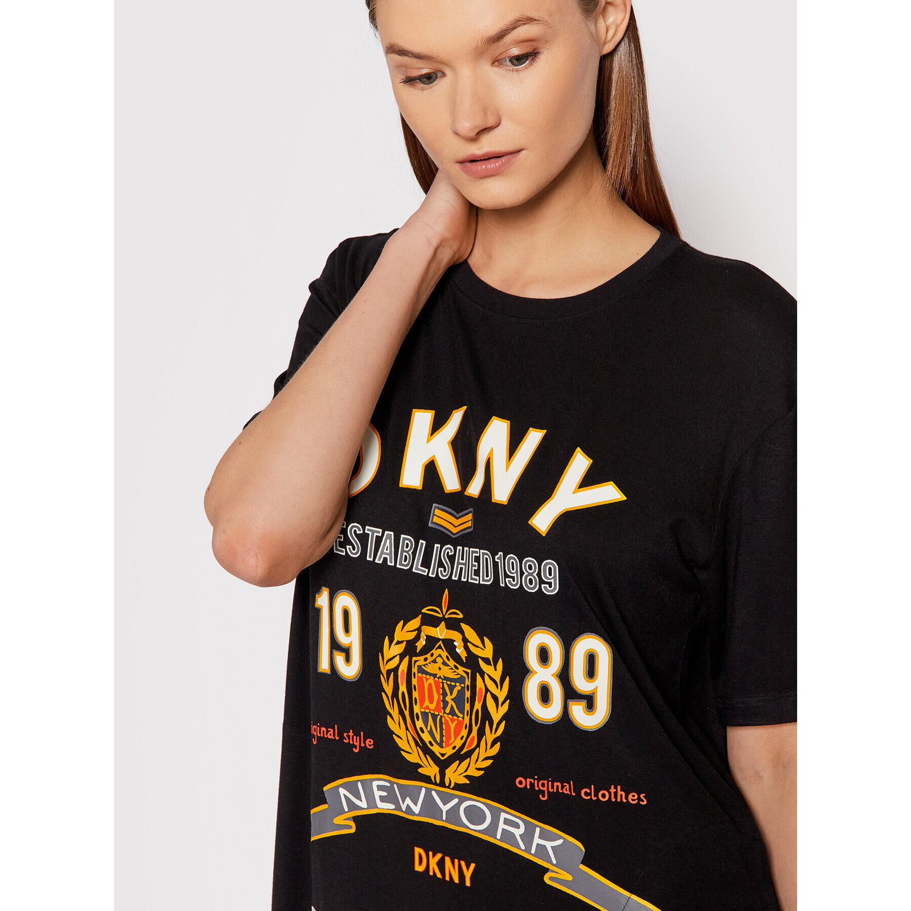 DKNY Noční košile YI2322486 Černá - Pepit.cz