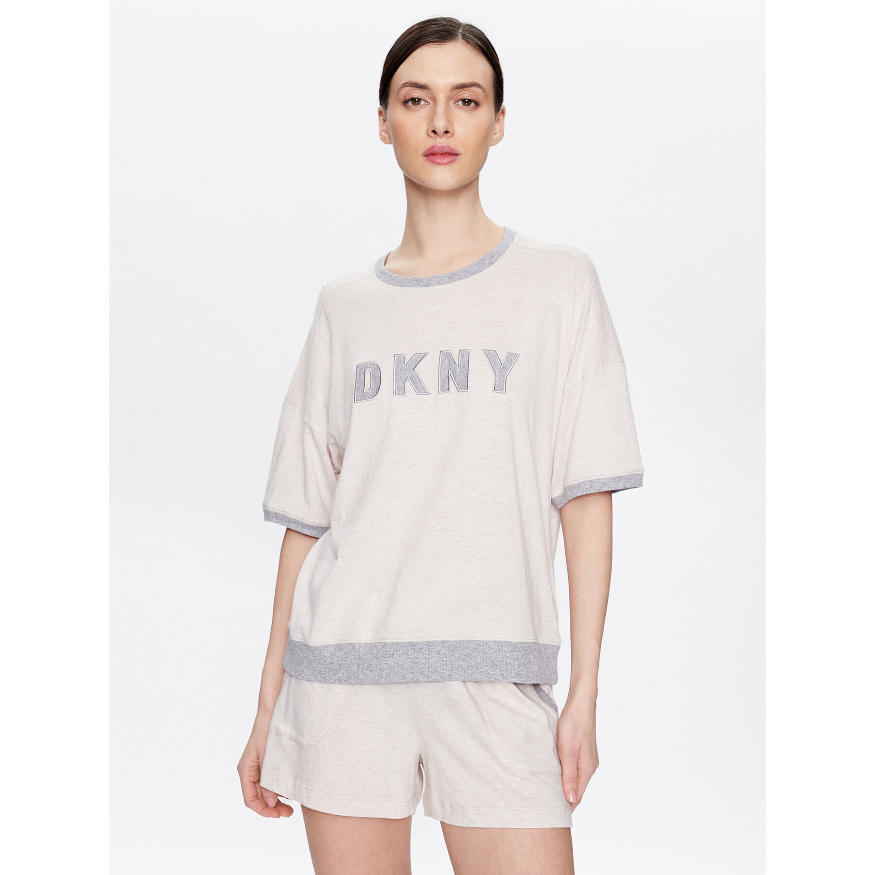 DKNY Pyžamo YI3919259 Écru Regular Fit - Pepit.cz