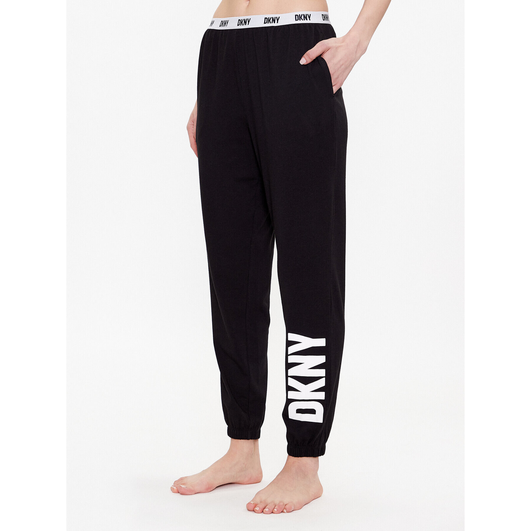 DKNY Pyžamové kalhoty YI2822635 Černá Regular Fit - Pepit.cz