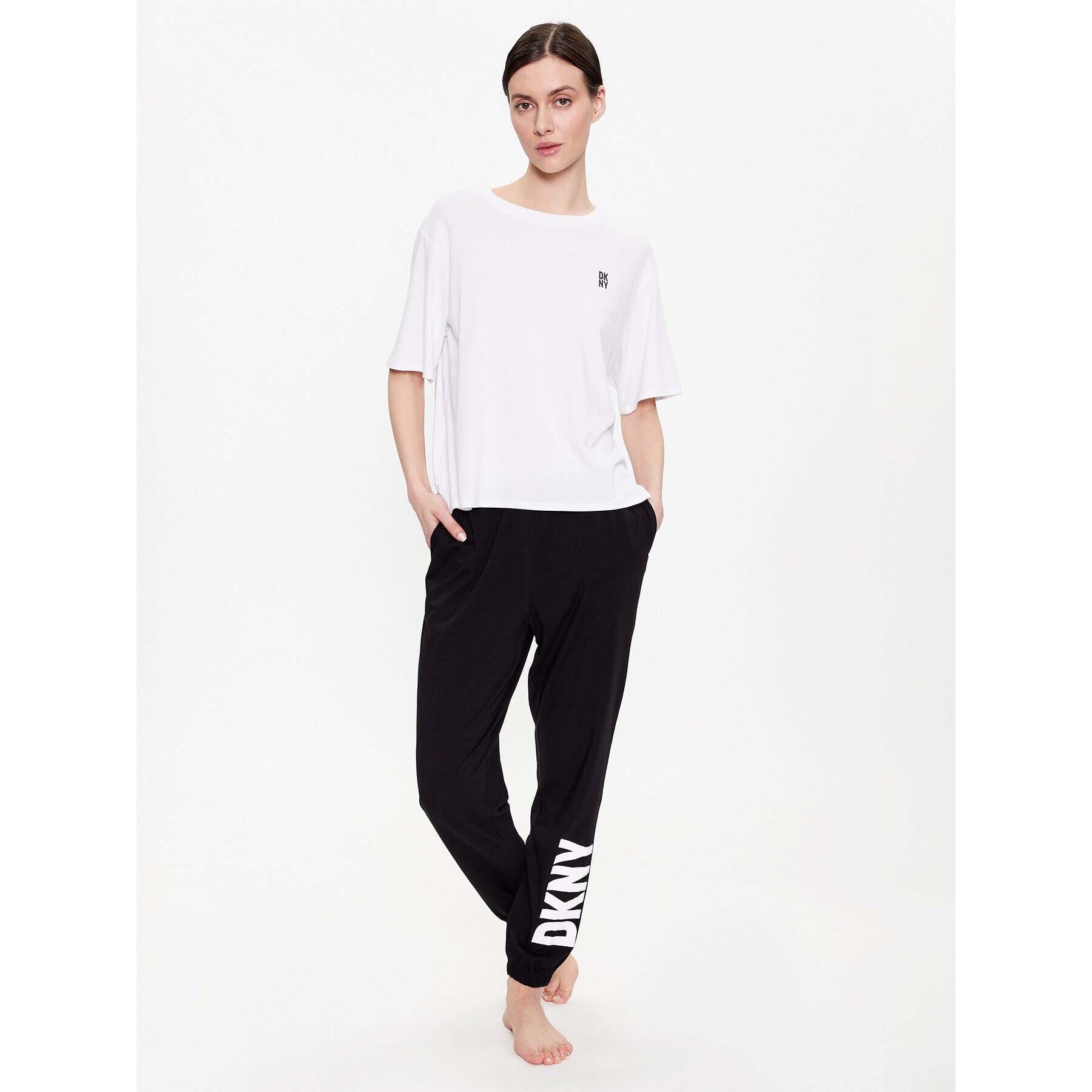 DKNY Pyžamové kalhoty YI2822635 Černá Regular Fit - Pepit.cz