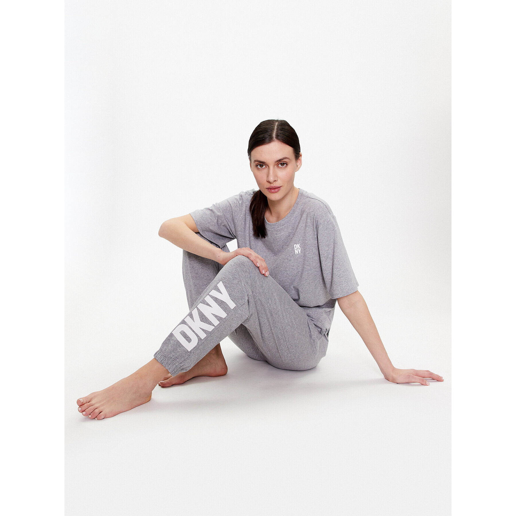 DKNY Pyžamové kalhoty YI2822635 Šedá Regular Fit - Pepit.cz