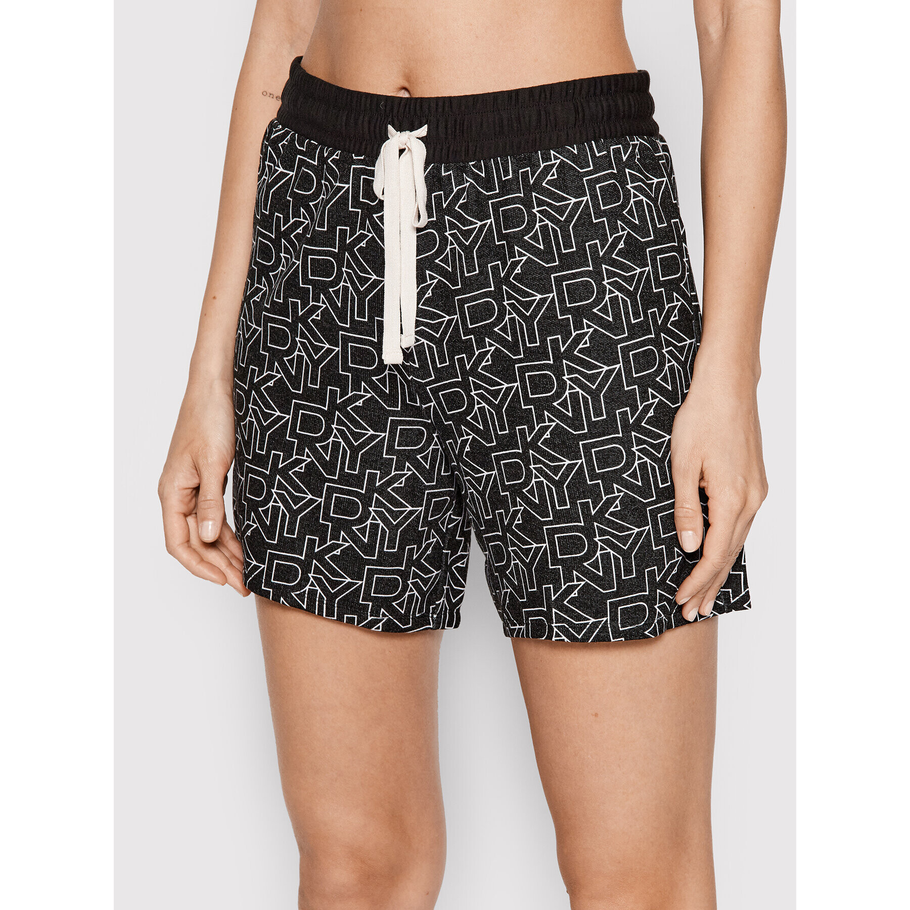 DKNY Pyžamové šortky YI3522534 Černá Regular Fit - Pepit.cz