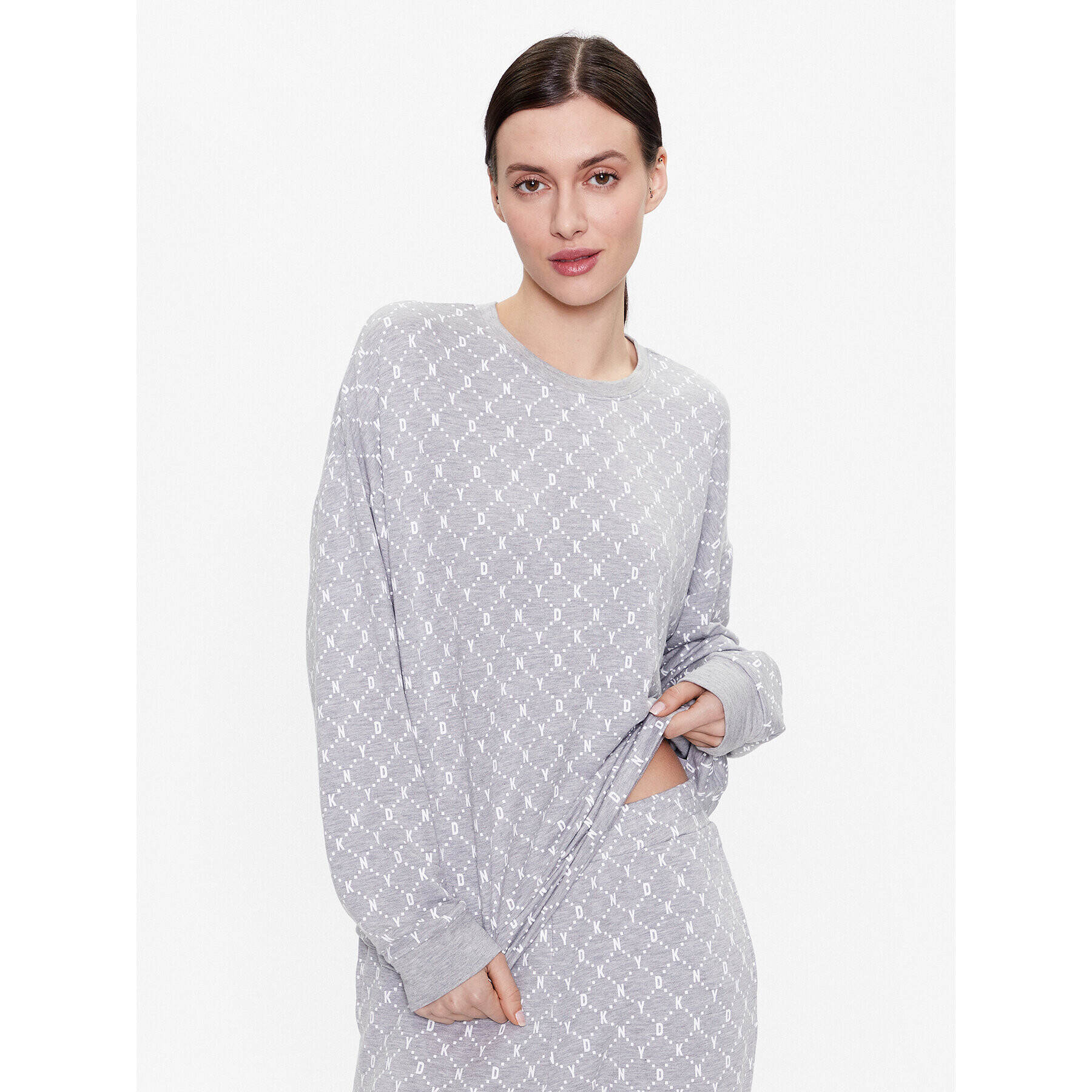 DKNY Pyžamový top YI2122627 Šedá Regular Fit - Pepit.cz