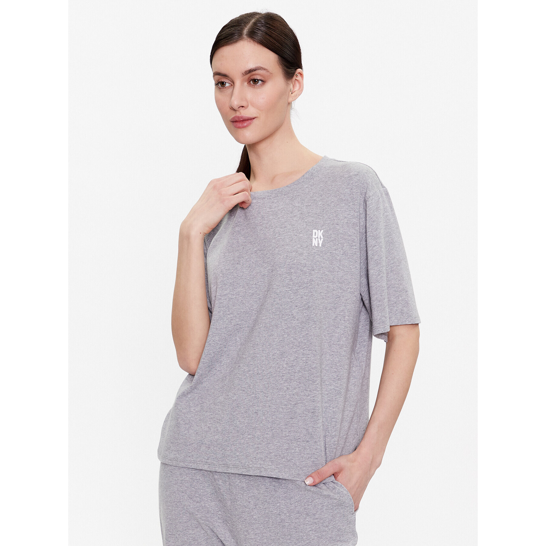 DKNY Pyžamový top YI2422635 Šedá Loose Fit - Pepit.cz