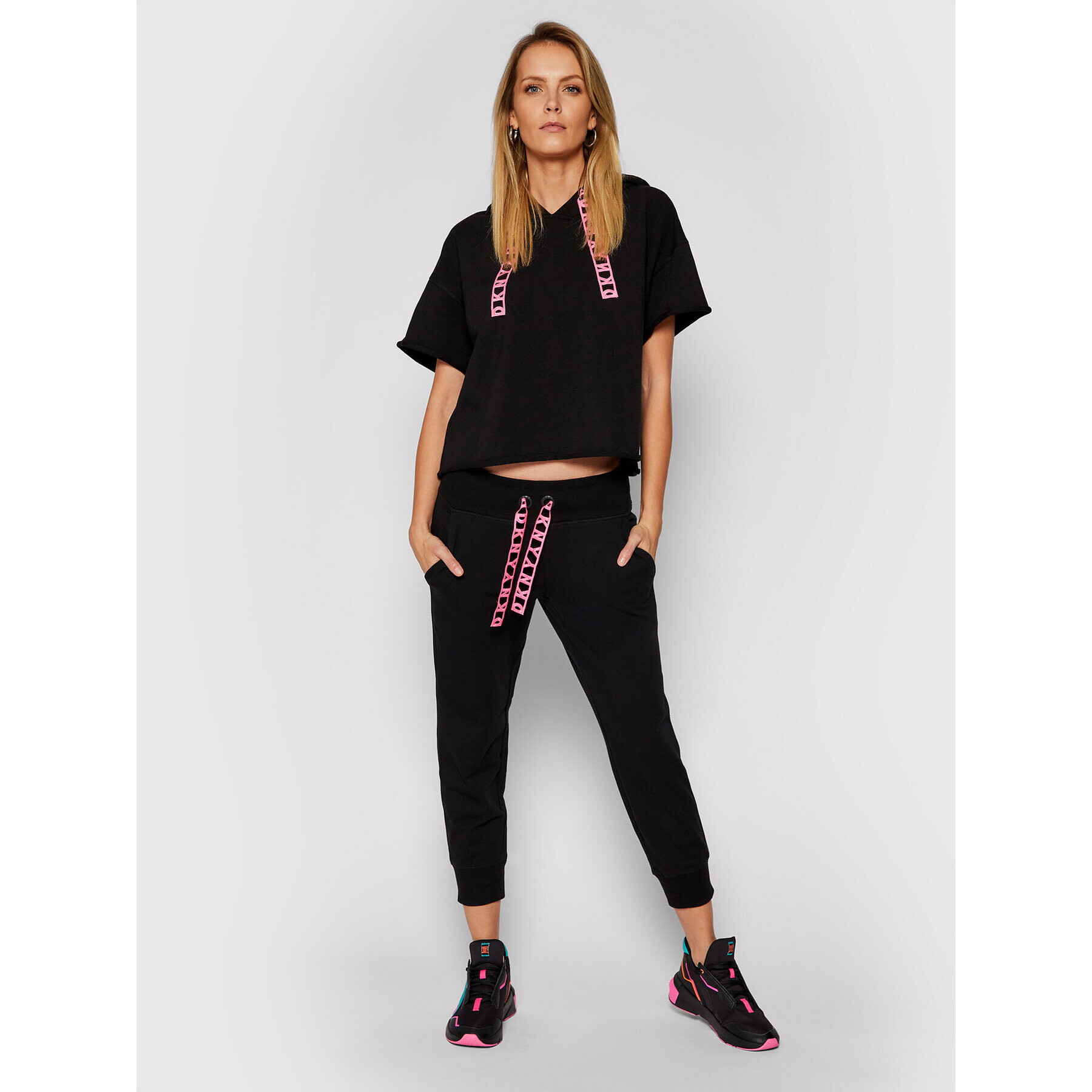 DKNY Sport Mikina DP0T7171 Černá Boxy Fit - Pepit.cz