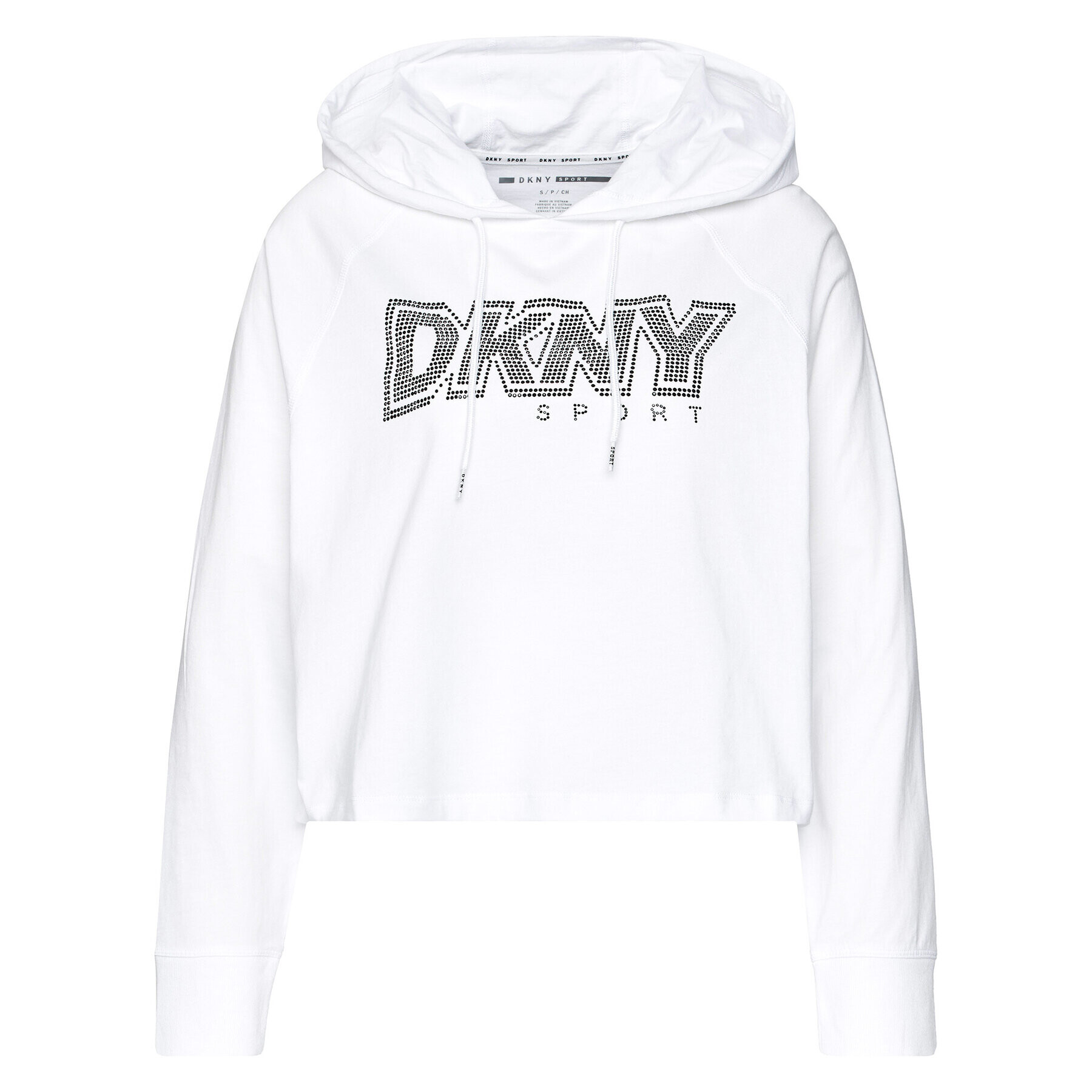 DKNY Sport Mikina DP0T7476 Bílá Cropped Fit - Pepit.cz