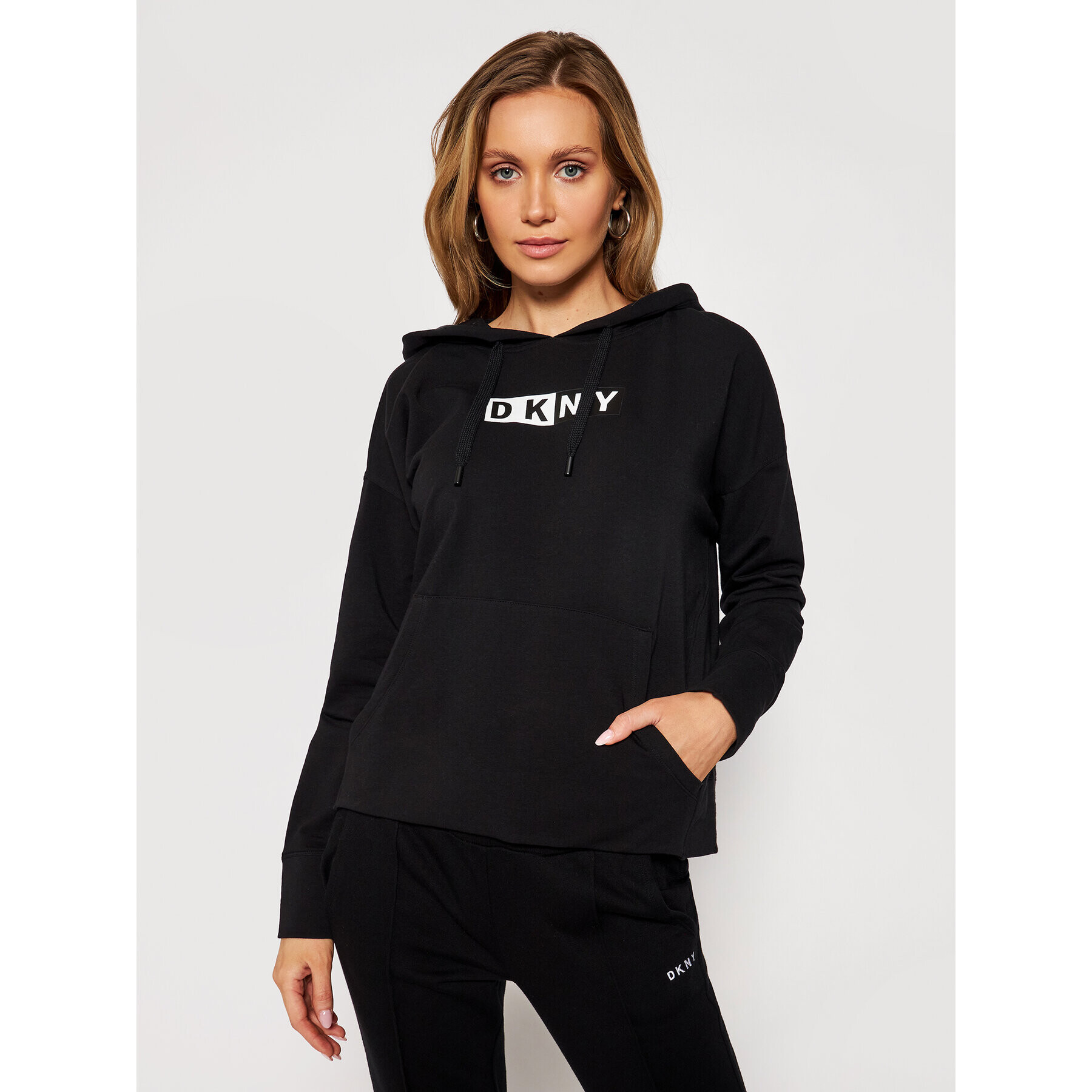 DKNY Sport Mikina DP0T7713 Černá Loose Fit - Pepit.cz