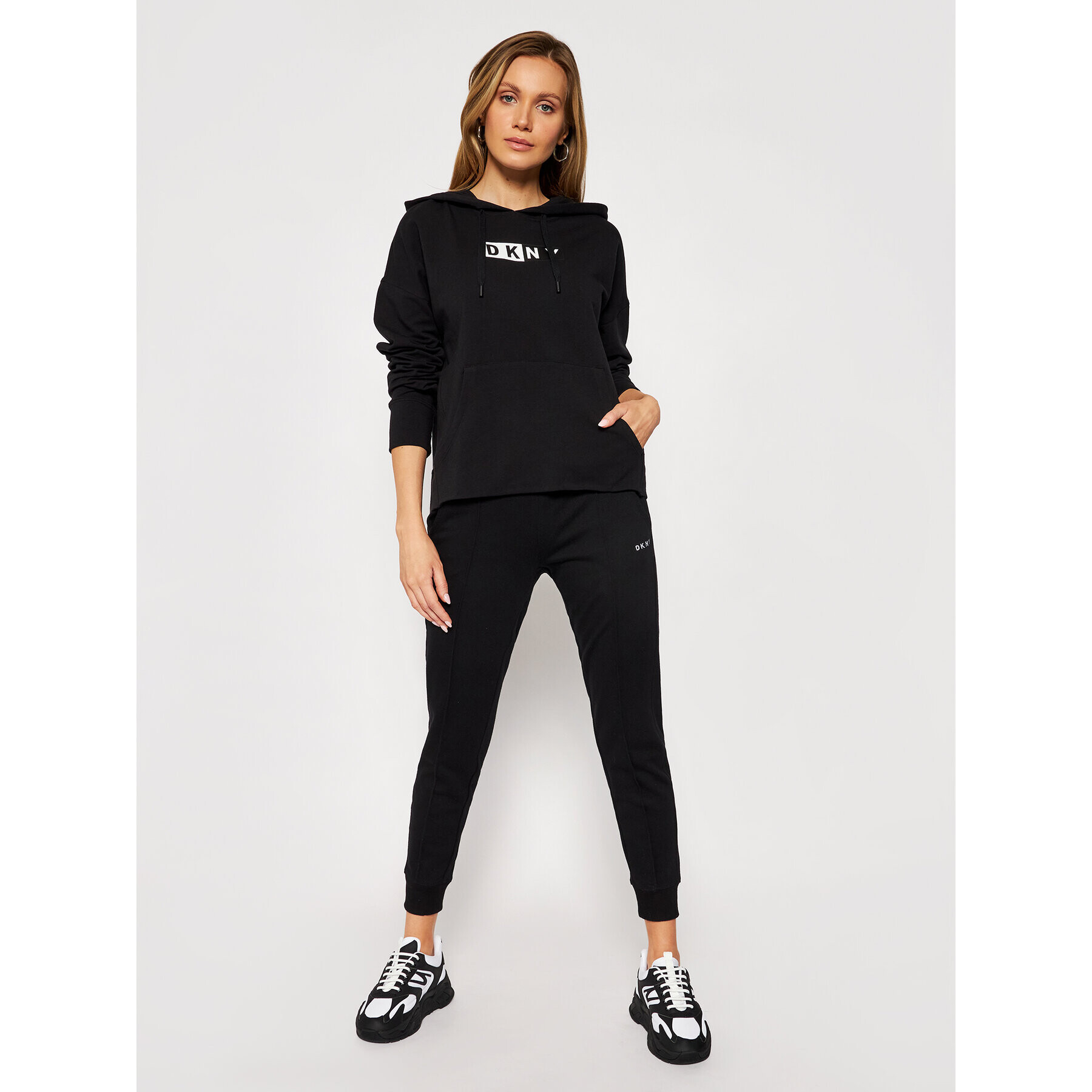 DKNY Sport Mikina DP0T7713 Černá Loose Fit - Pepit.cz