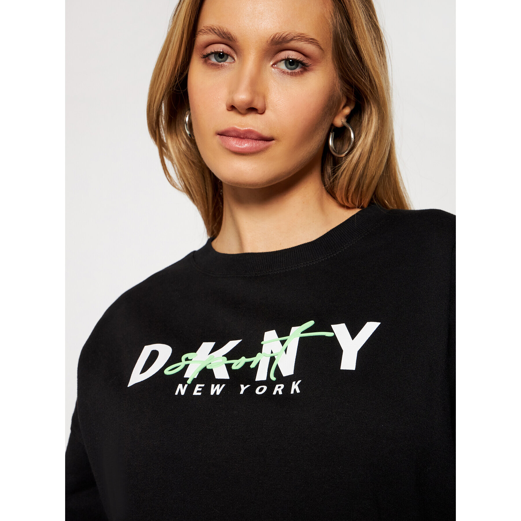 DKNY Sport Mikina DP0T7848 Černá Loose Fit - Pepit.cz