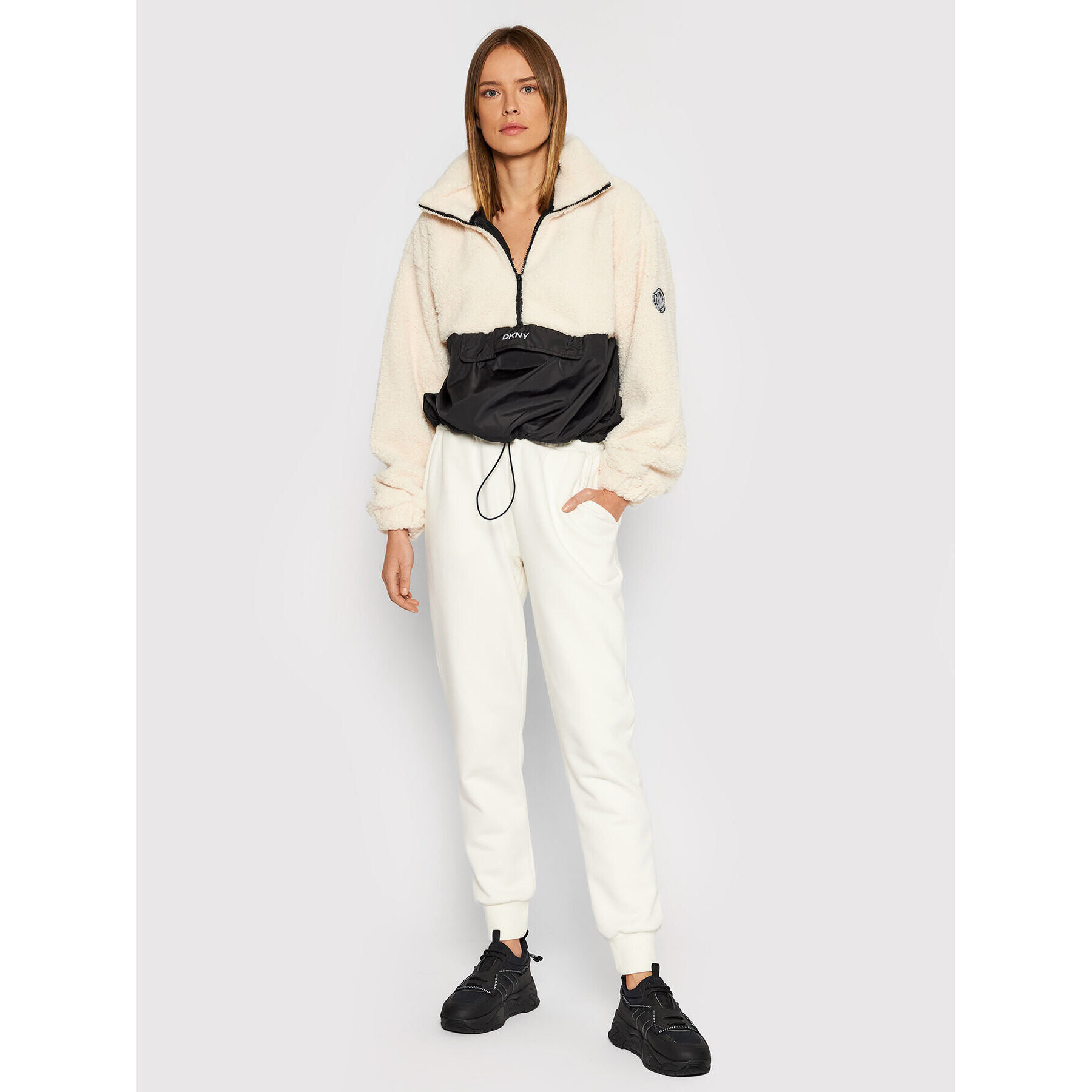 DKNY Sport Mikina DP1T7559 Béžová Regular Fit - Pepit.cz