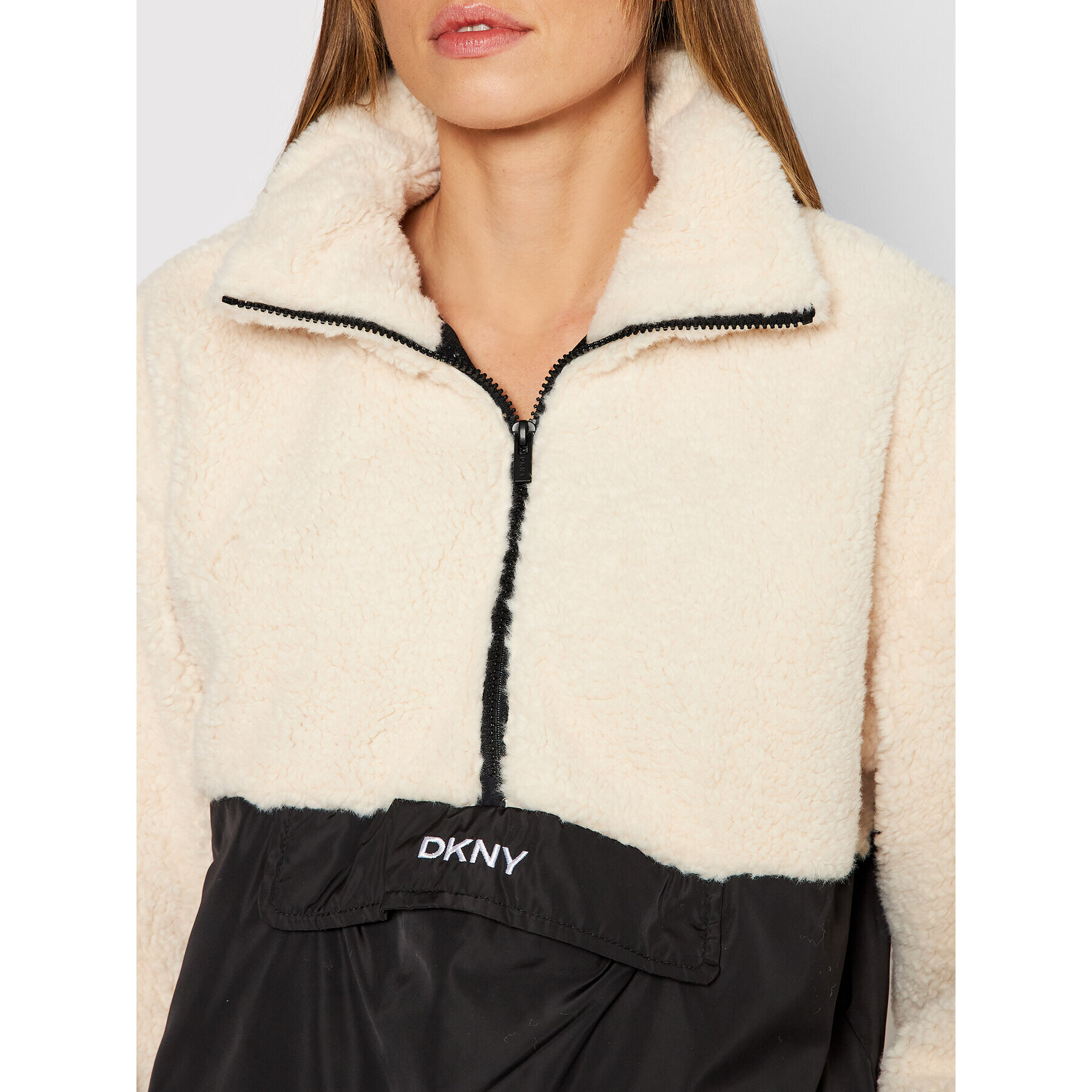 DKNY Sport Mikina DP1T7559 Béžová Regular Fit - Pepit.cz