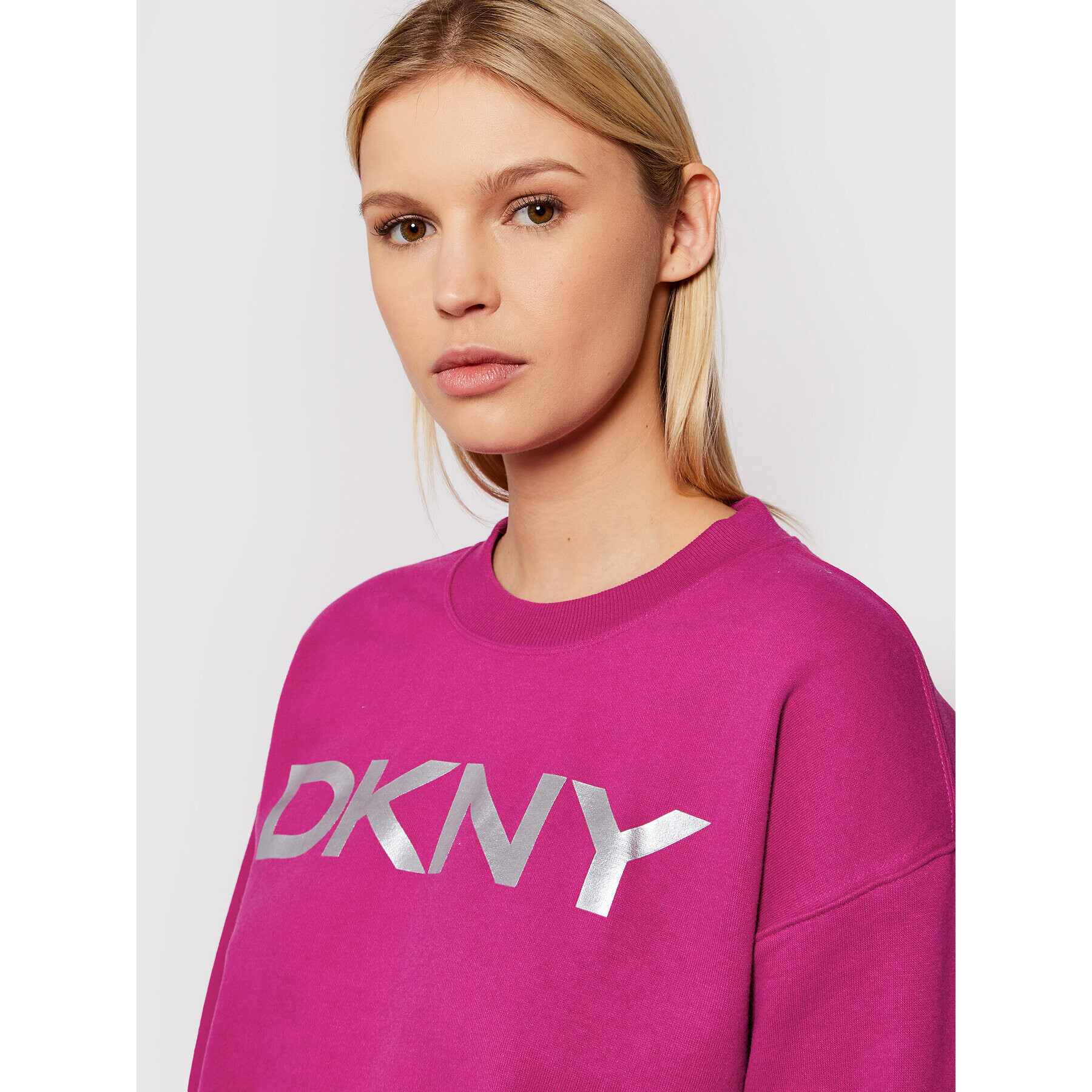 DKNY Sport Mikina DP1T7974 Růžová Relaxed Fit - Pepit.cz