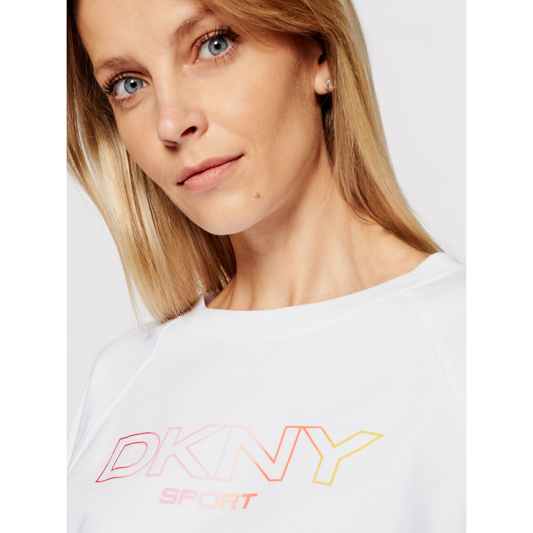 DKNY Sport Mikina DP1T8022 Bílá Regular Fit - Pepit.cz