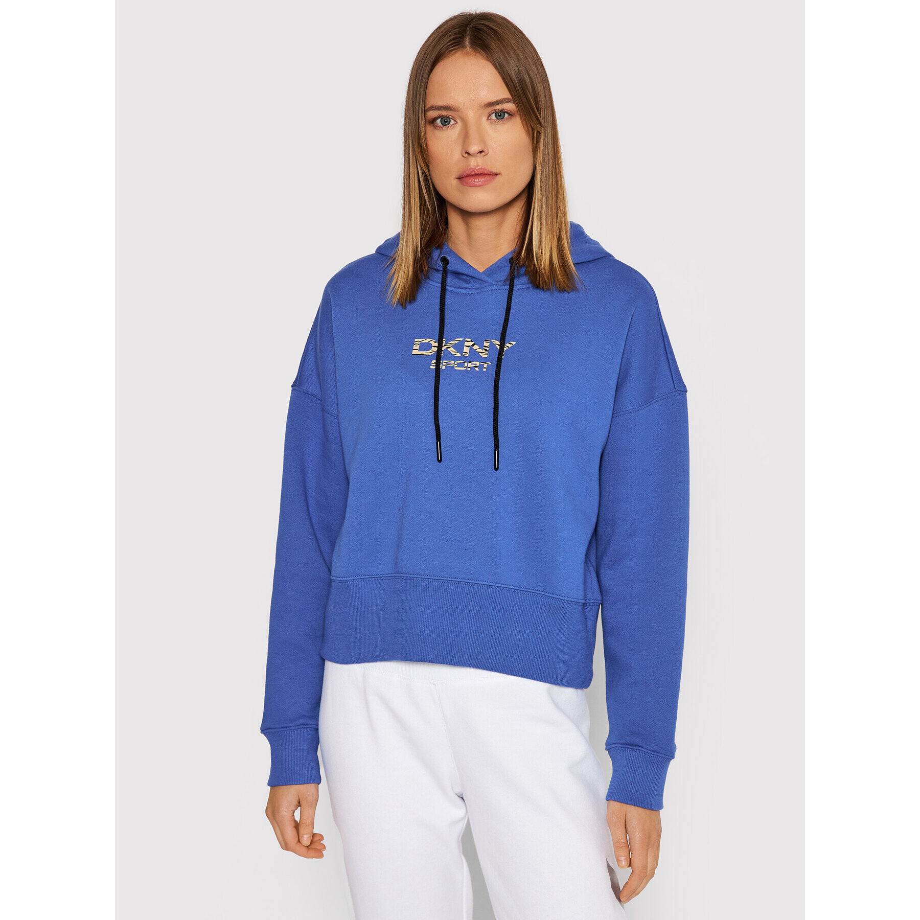 DKNY Sport Mikina DP1T8221 Modrá Relaxed Fit - Pepit.cz