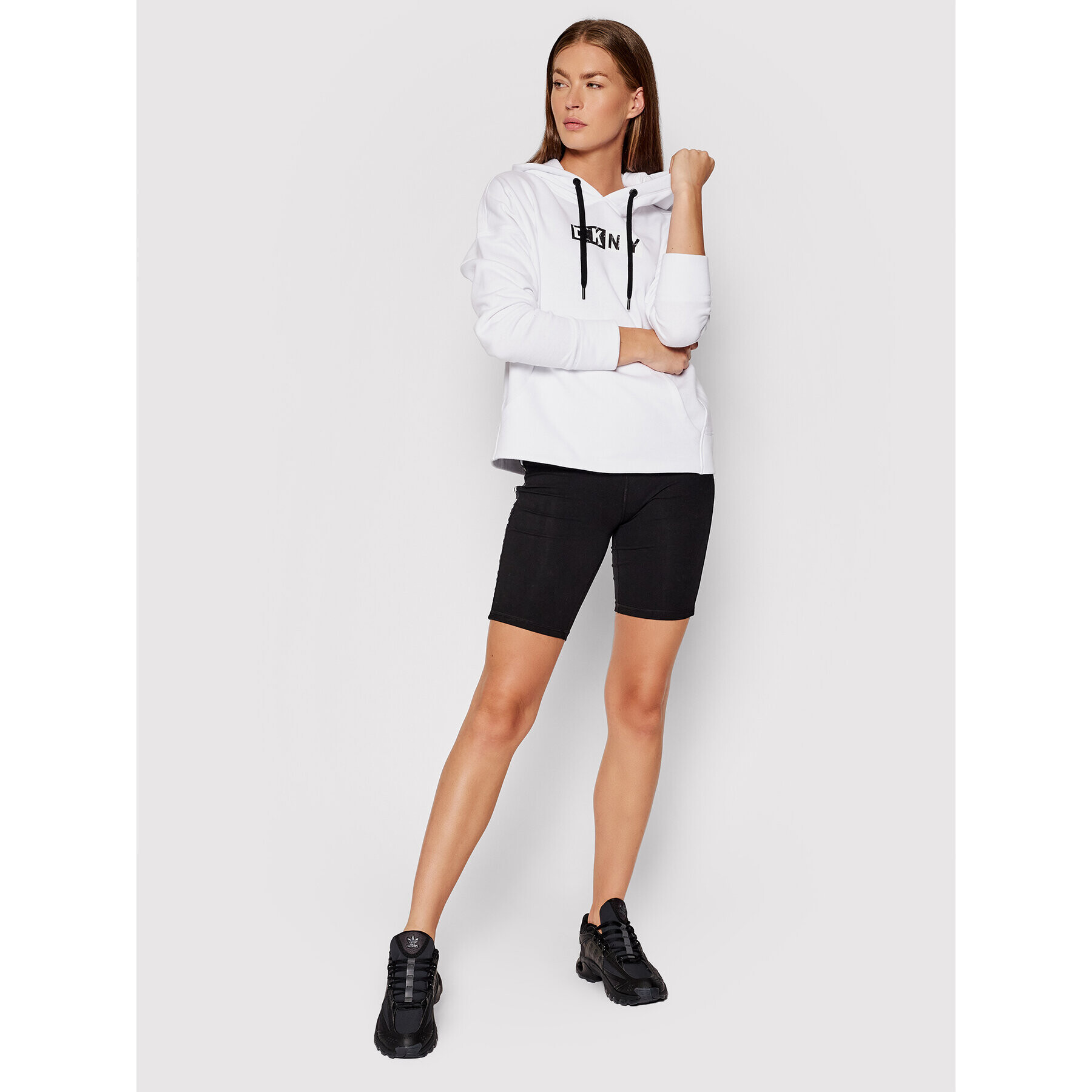 DKNY Sport Mikina DP1T8291 Bílá Relaxed Fit - Pepit.cz