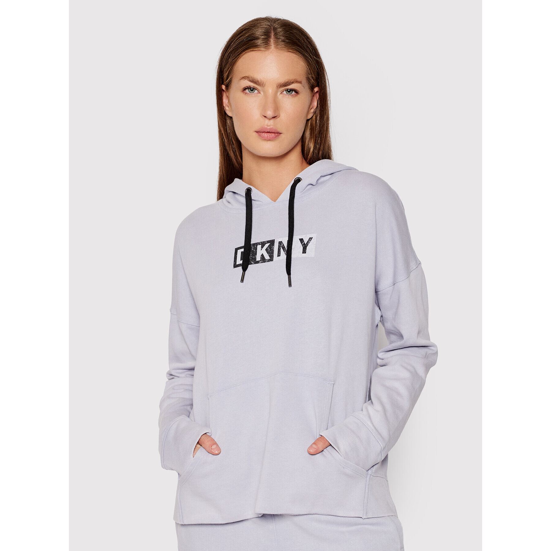 DKNY Sport Mikina DP1T8326 Modrá Relaxed Fit - Pepit.cz