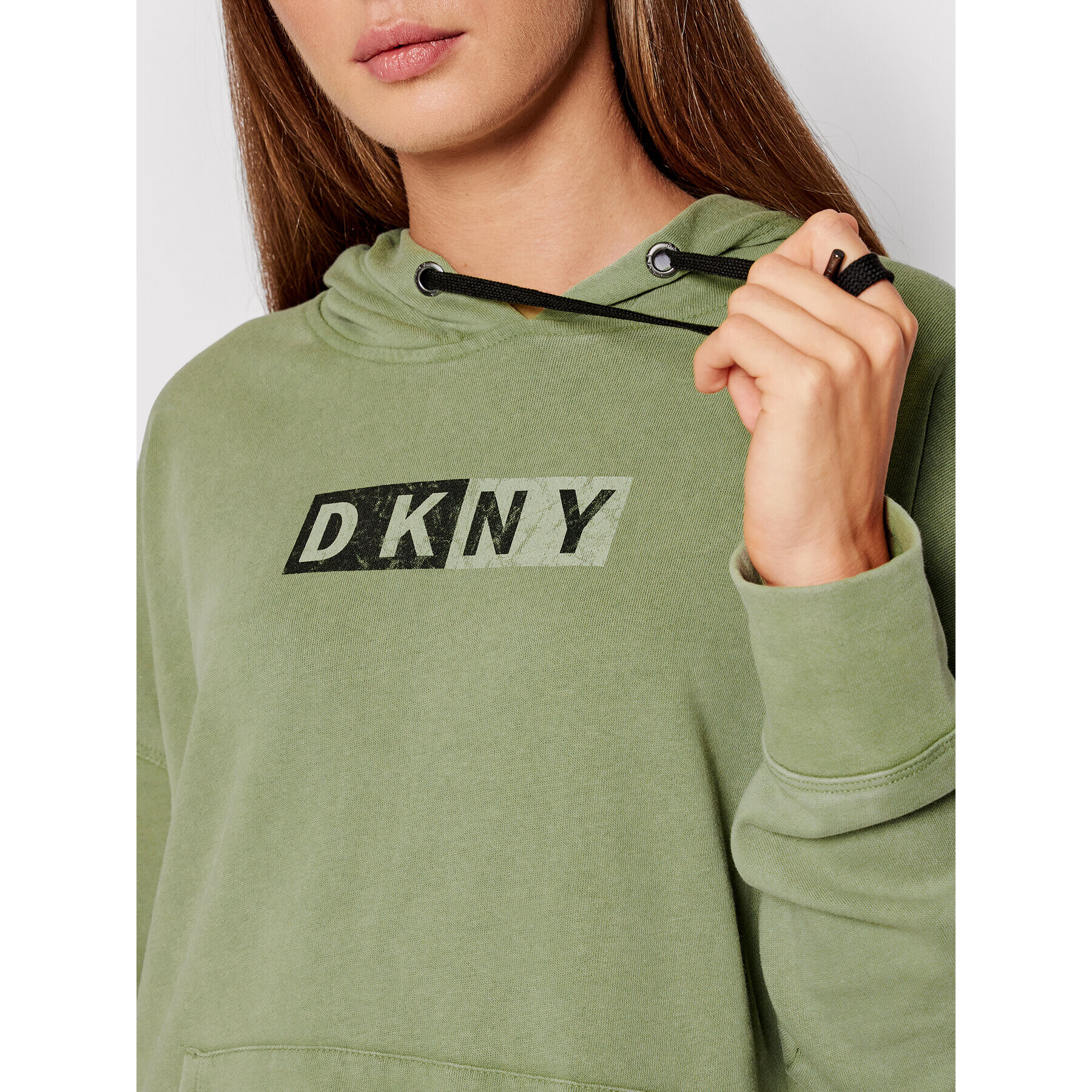 DKNY Sport Mikina DP1T8326 Zelená Relaxed Fit - Pepit.cz