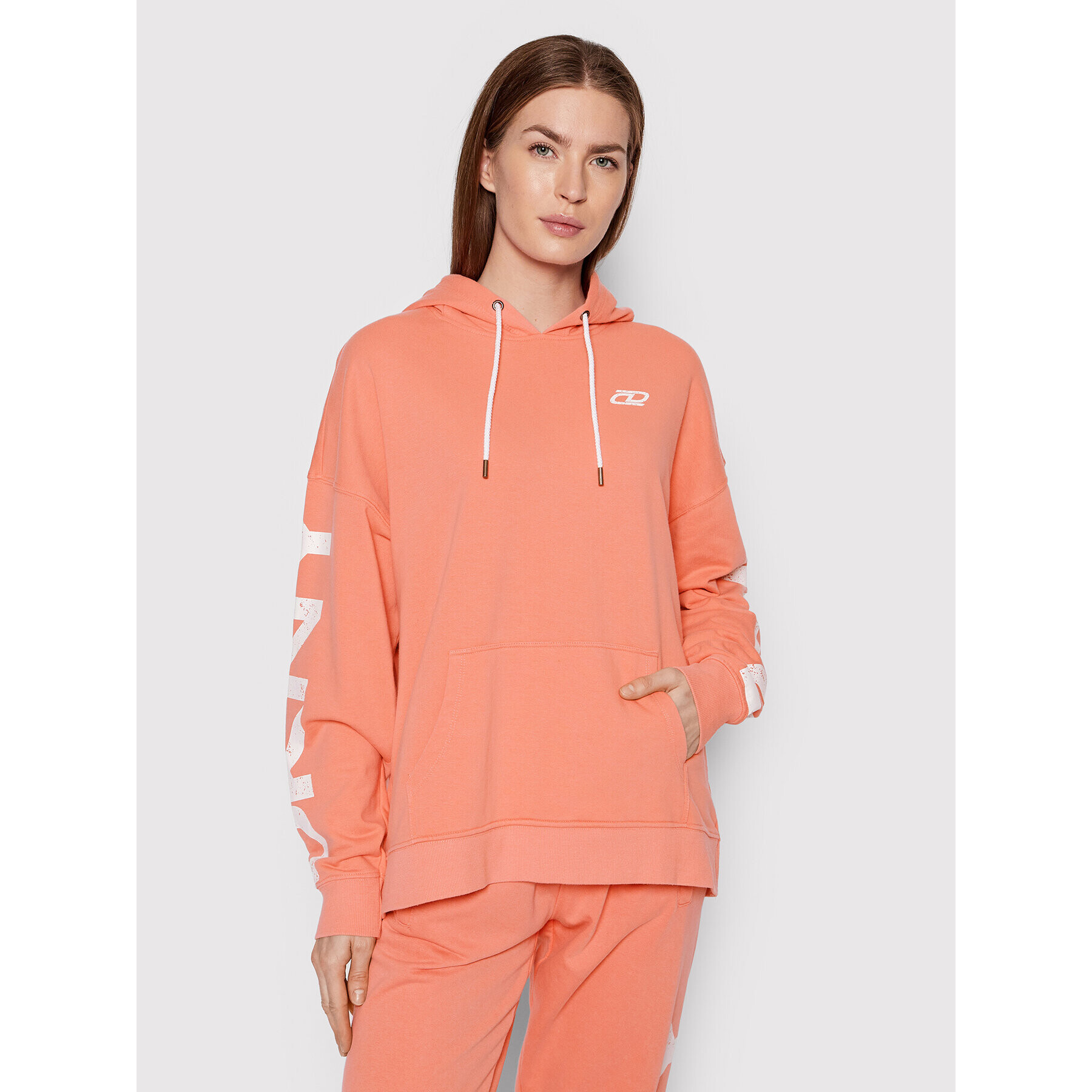 DKNY Sport Mikina DP1T8461 Oranžová Relaxed Fit - Pepit.cz